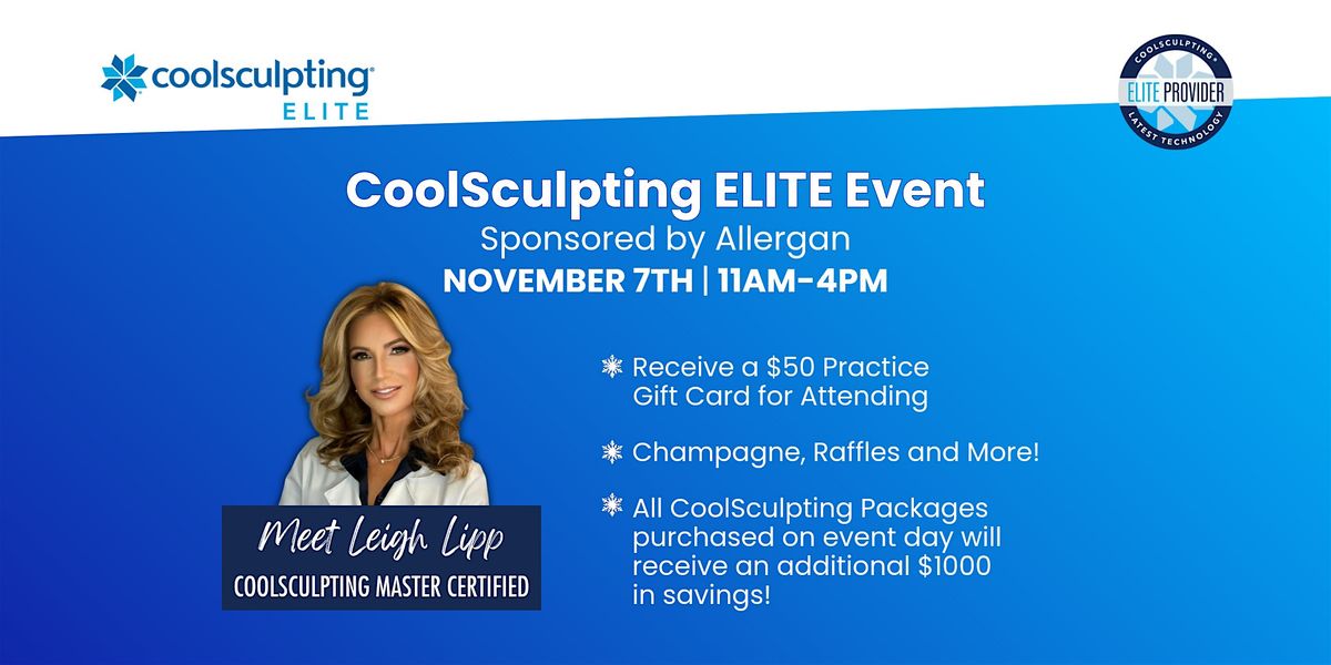 Coolsculpting ELITE event sponsored by Allergan