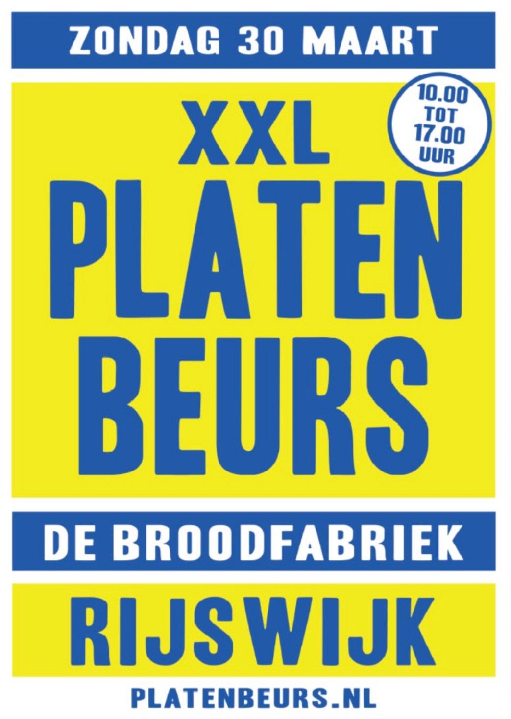 XXL Platenbeurs Rijswijk De Broodfabriek zondag 30 maart