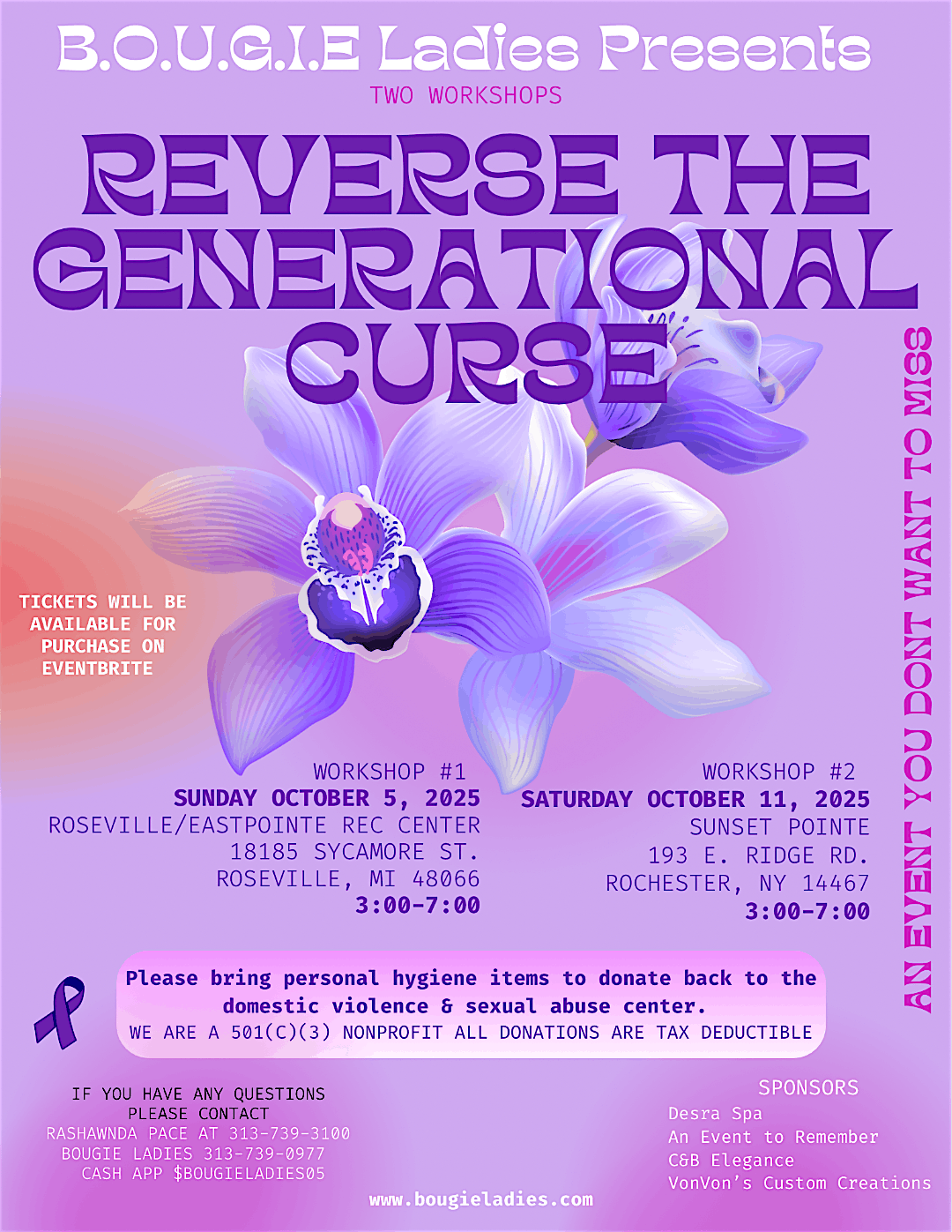 REVERSE THE GENERATIONAL CURSE -Rochester, NY