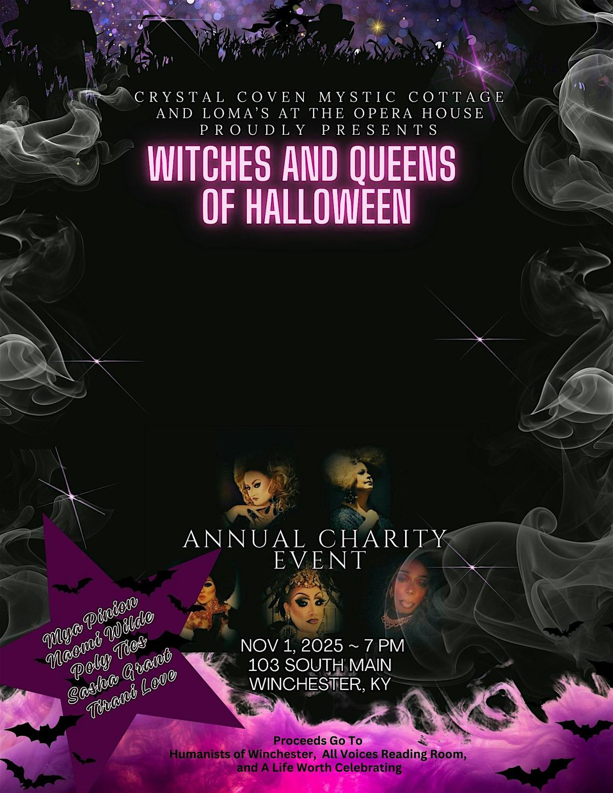Witches  and Queens of Halloween Charity Event