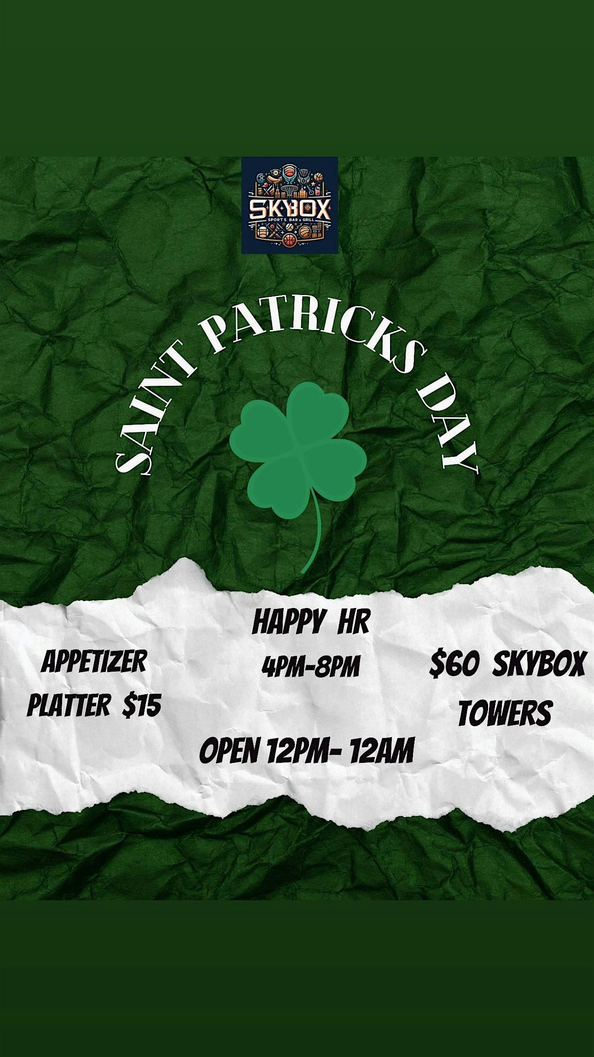 St Patrick\u2019s Day: Karaoke, Sports,  Food & Beer