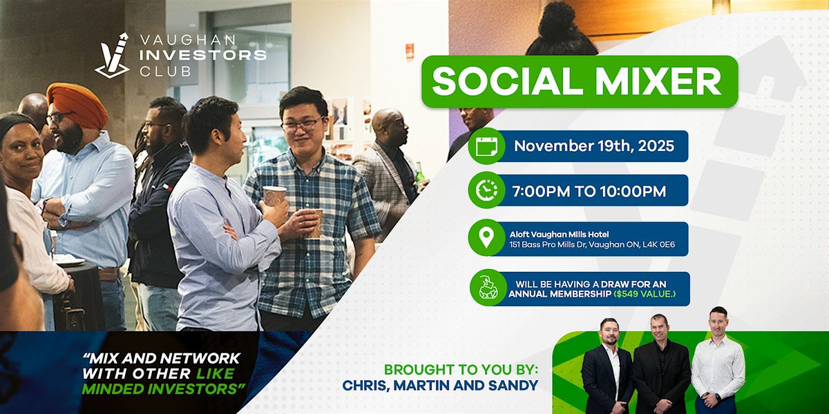 Vaughan Investors Club | November Social Mixer