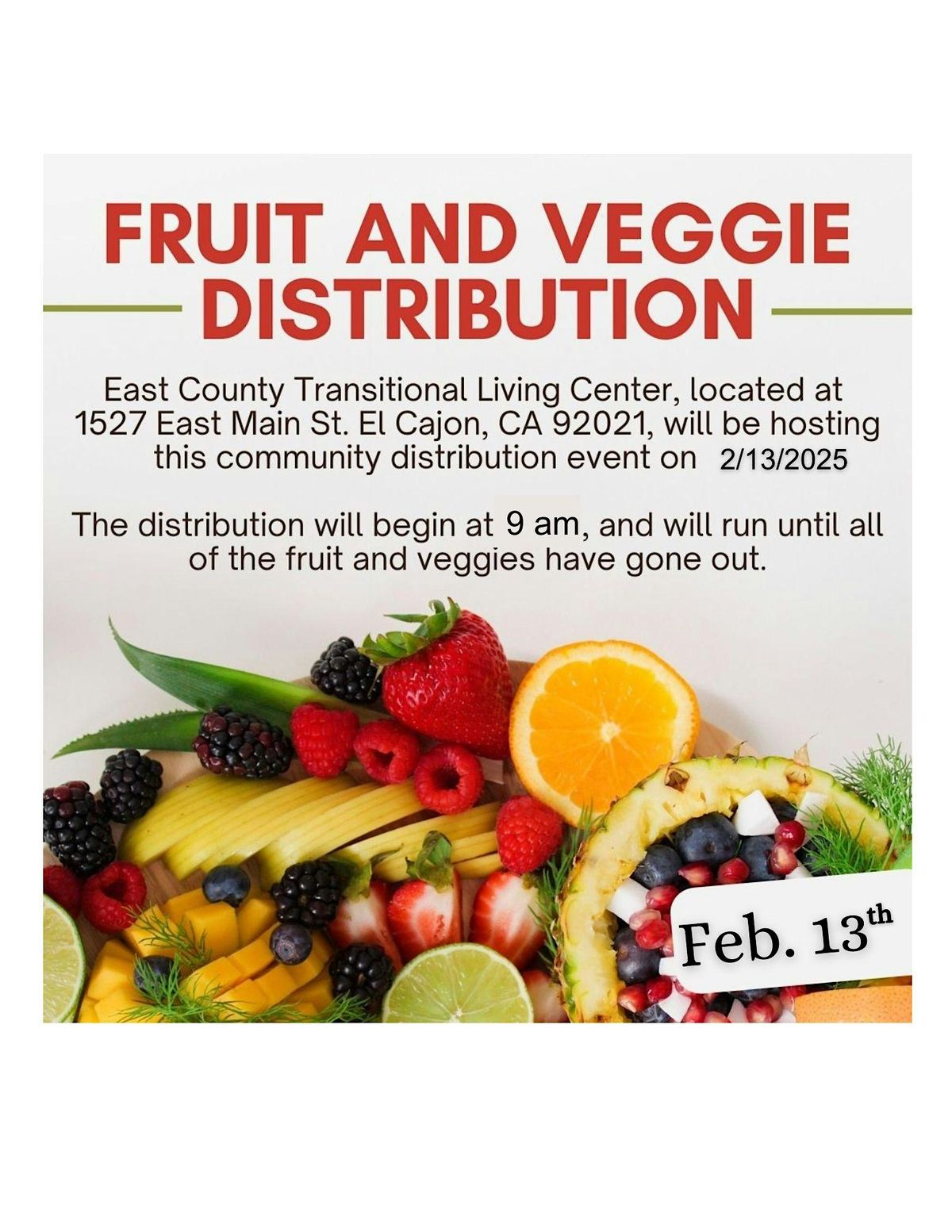 Fruit & Veggie Distribution