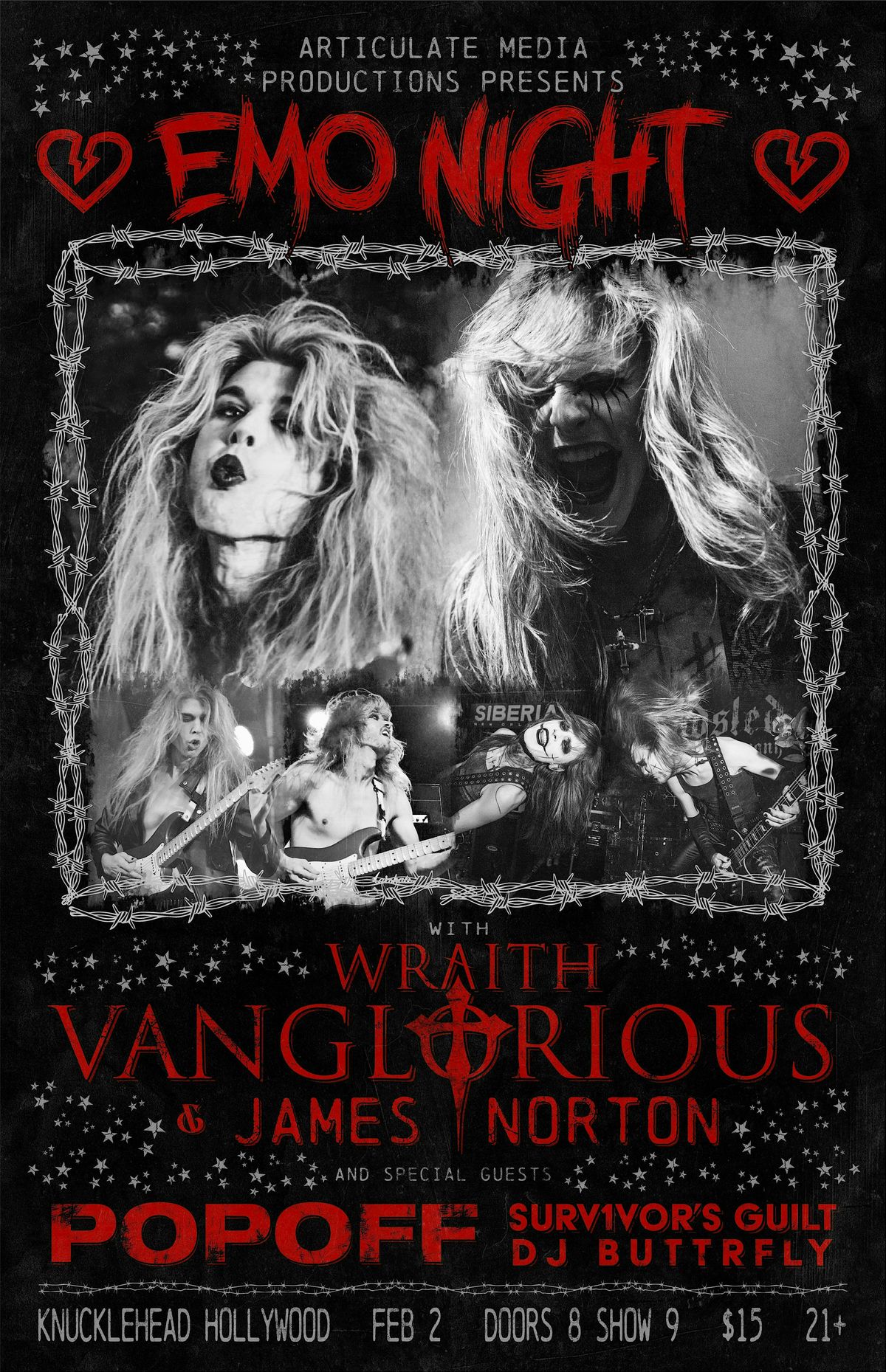 EMO NIGHT with Wraith Vanglorious & James Norton