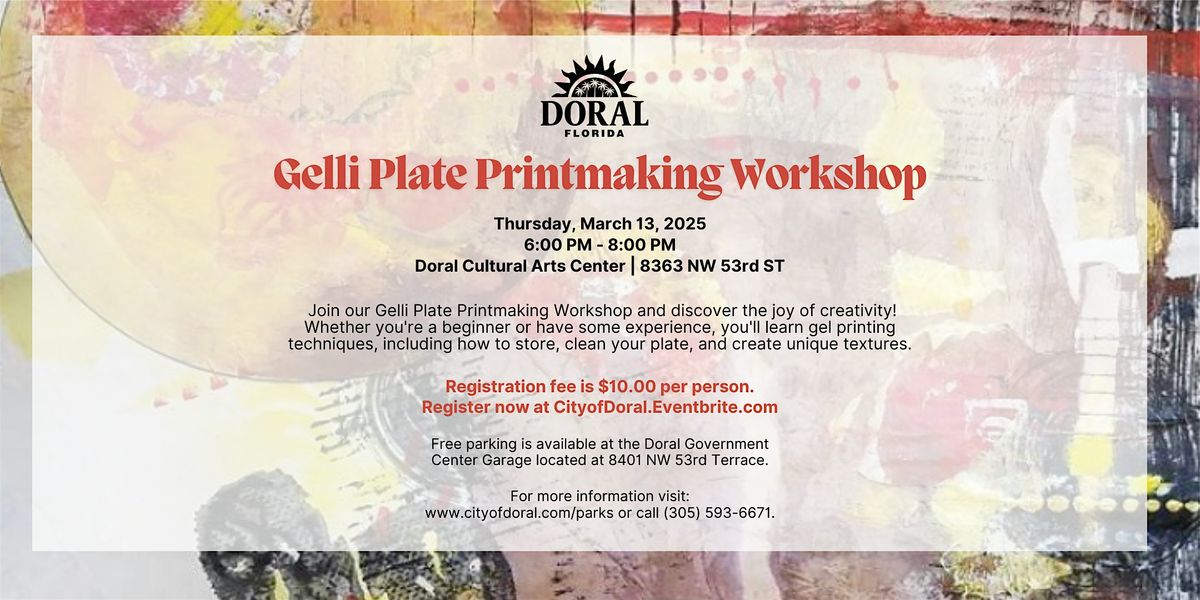 Gelli Plate Printmaking Workshop