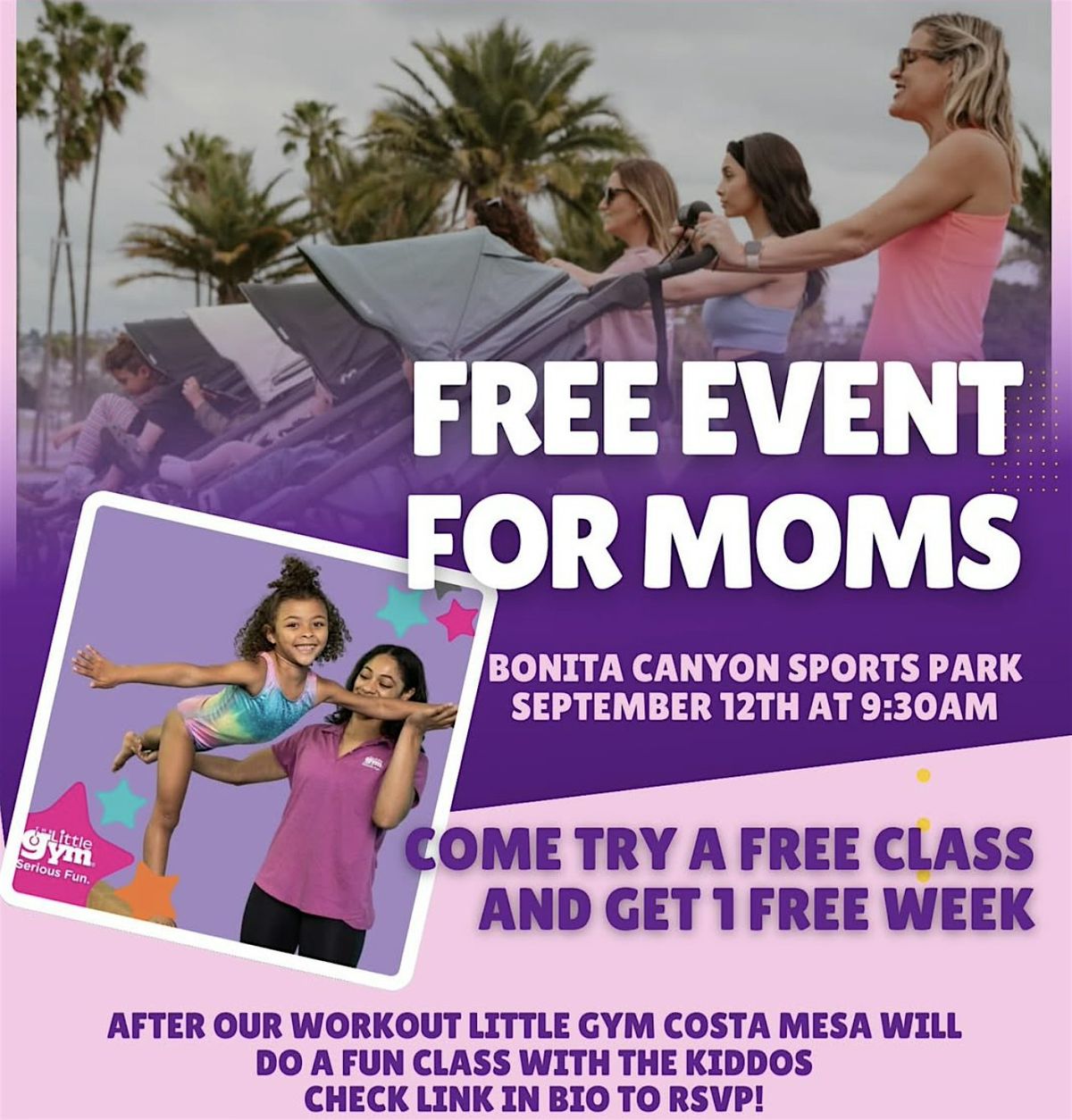 FIT4MOM Newport x The Little Gym Costa Mesa \u2013 Free Community Event for Moms