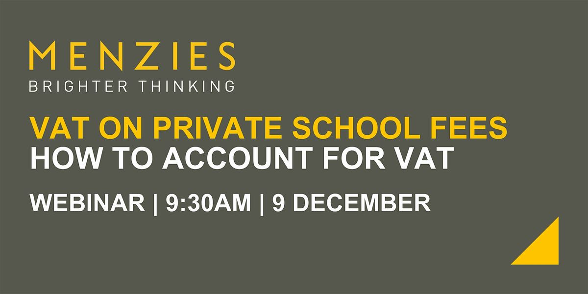 VAT on private school fees \u2013 how to account for VAT