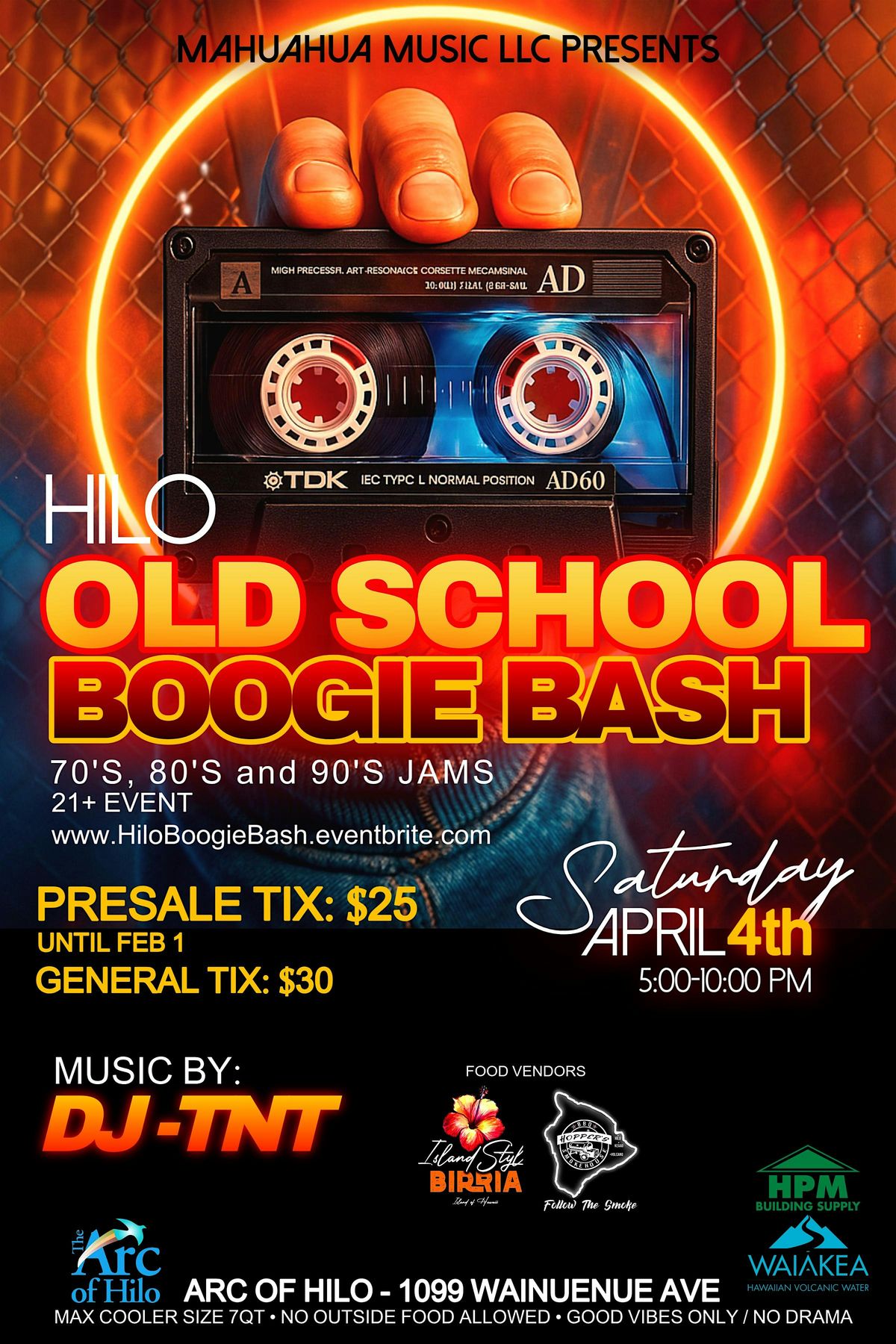 Hilo Old School Boogie Bash 2026 PRESALE