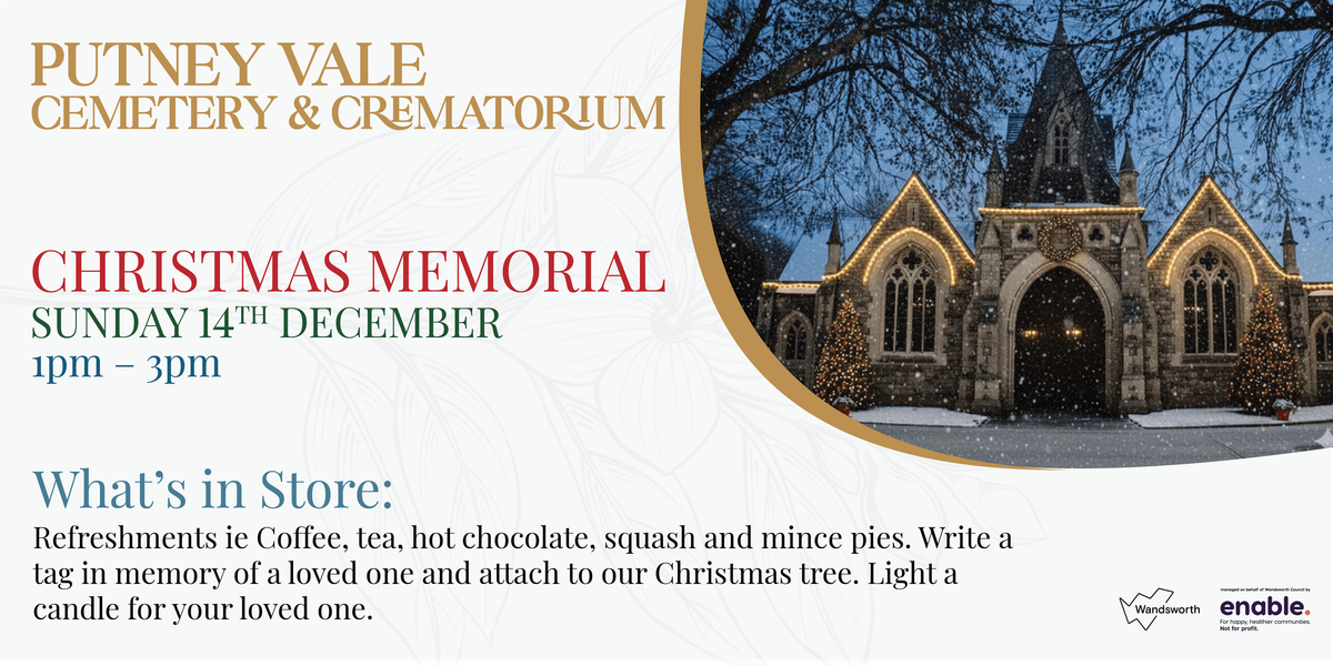 Christmas Memorial Service  at Putney Vale Cemetery and Crematorium