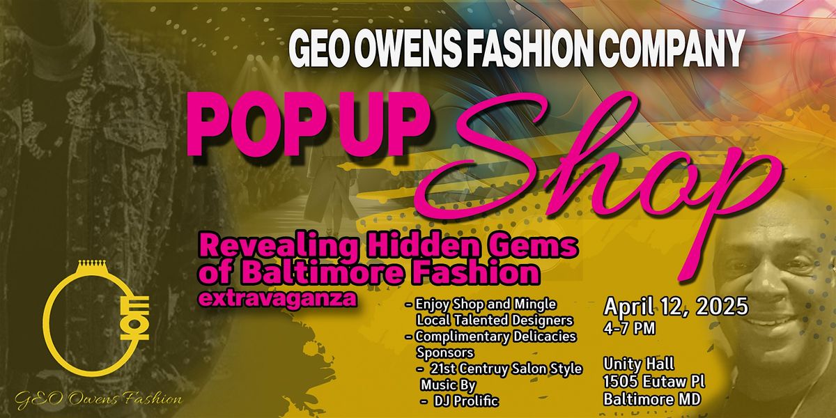 GEO Owens & Co. Designers Pop- up Shop  Extravaganza