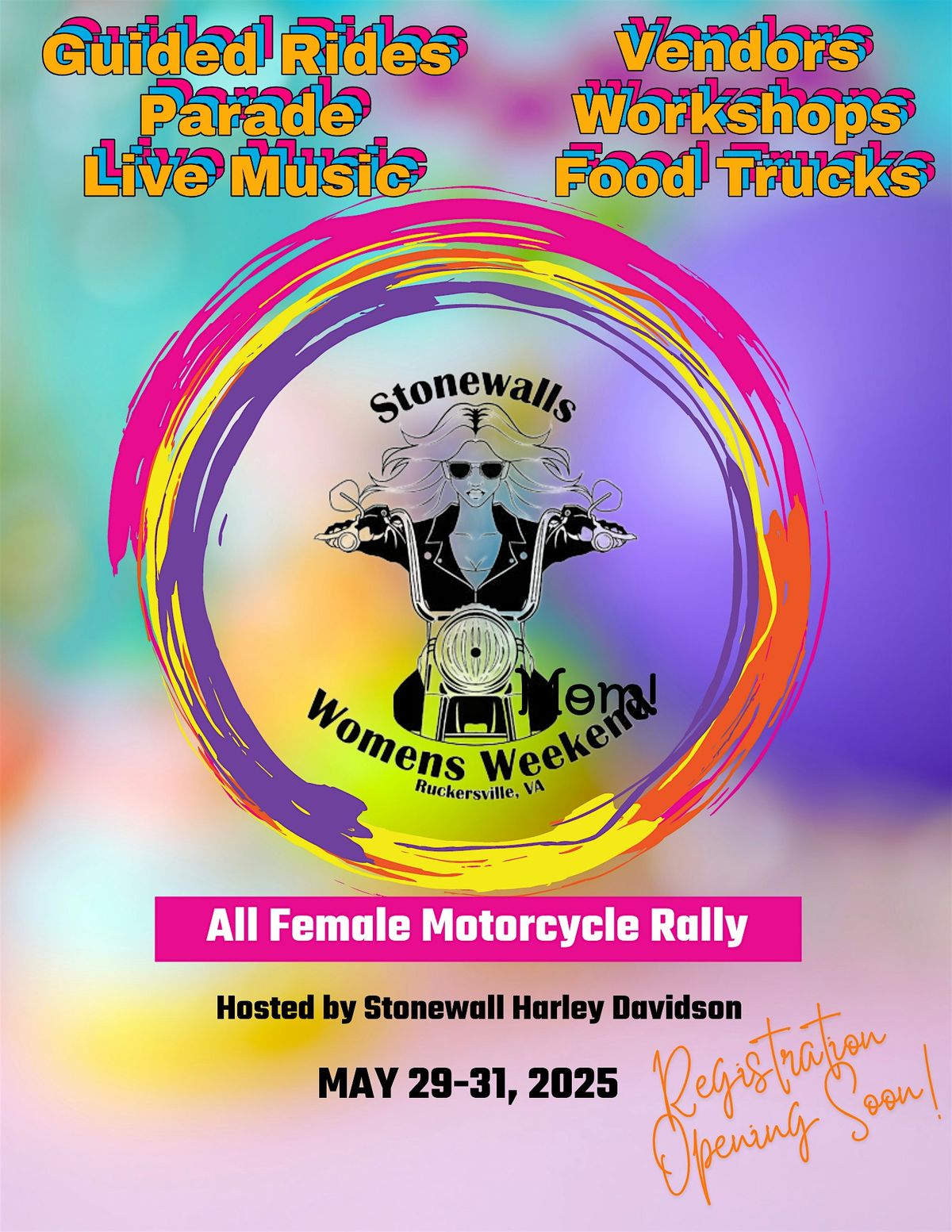 Stonewall\u2019s Women\u2019s Weekend - All Female Motorcycle Event