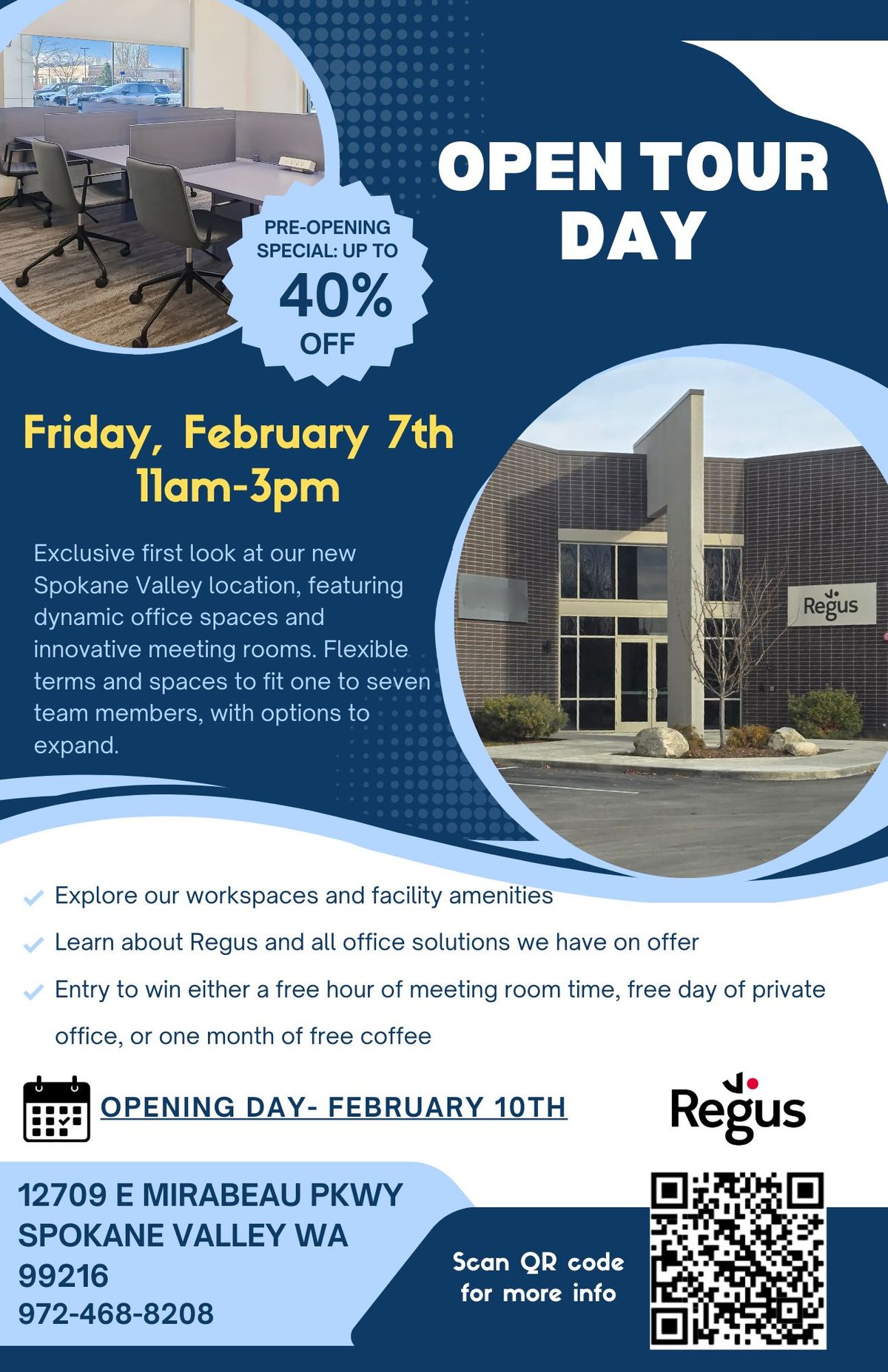 Open Tour Day- Spokane Valley Regus Center