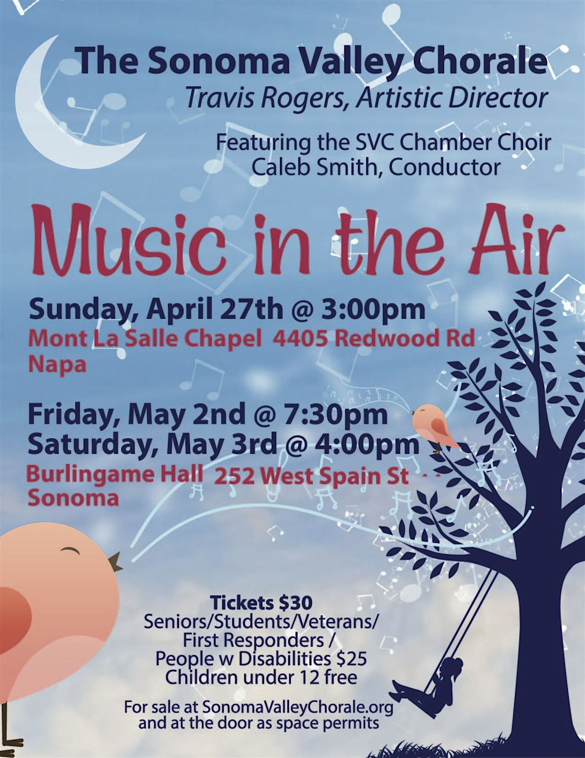 Music In The Air- Sonoma - Friday, May 2nd @ 7:30pm