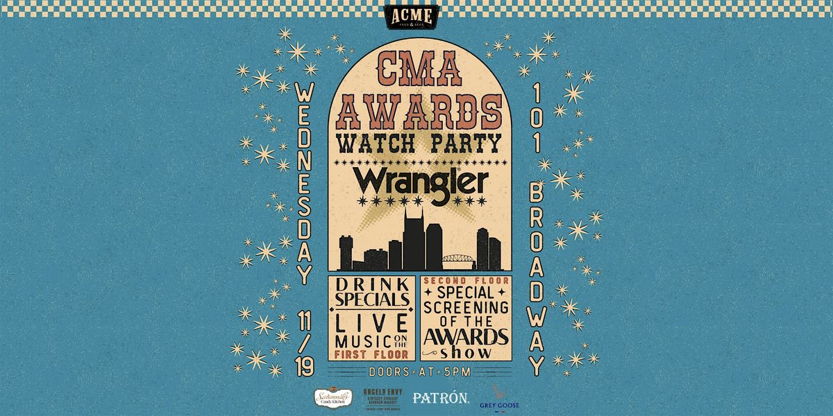 Free! Official Wrangler CMA Awards Viewing Party - Downtown Nashville