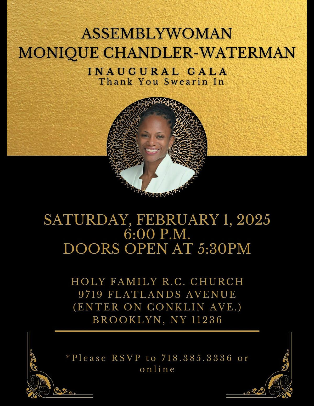 Inauguration of NYS Assemblywoman Monique Chandler-Waterman