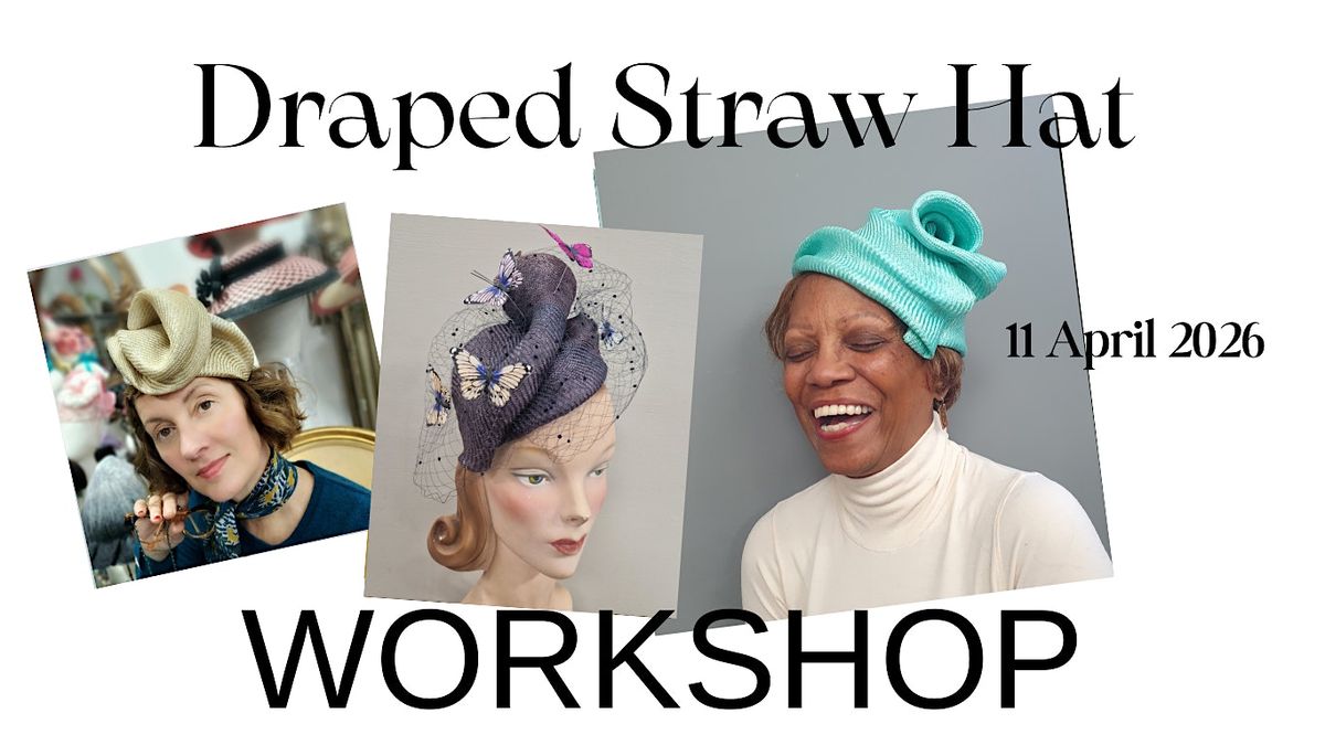 Handmade Draped Straw Hat