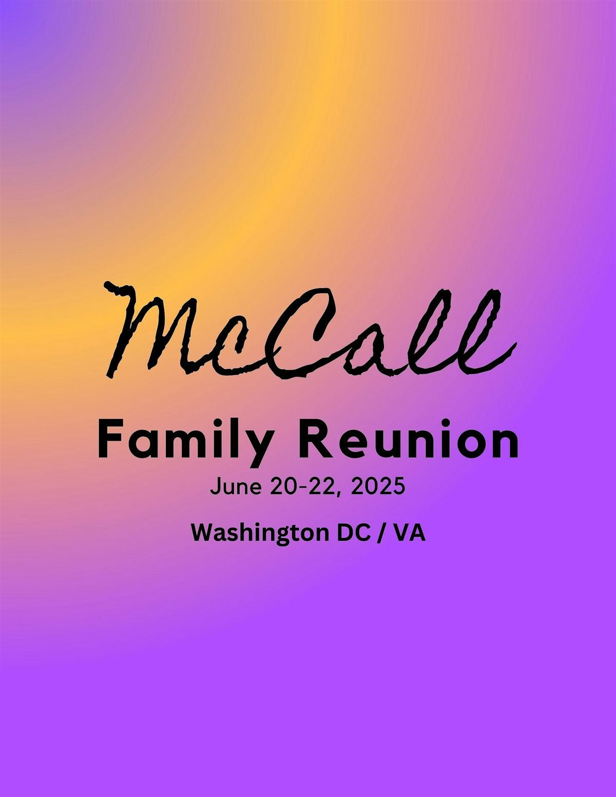 2025 McCall Family Reunion