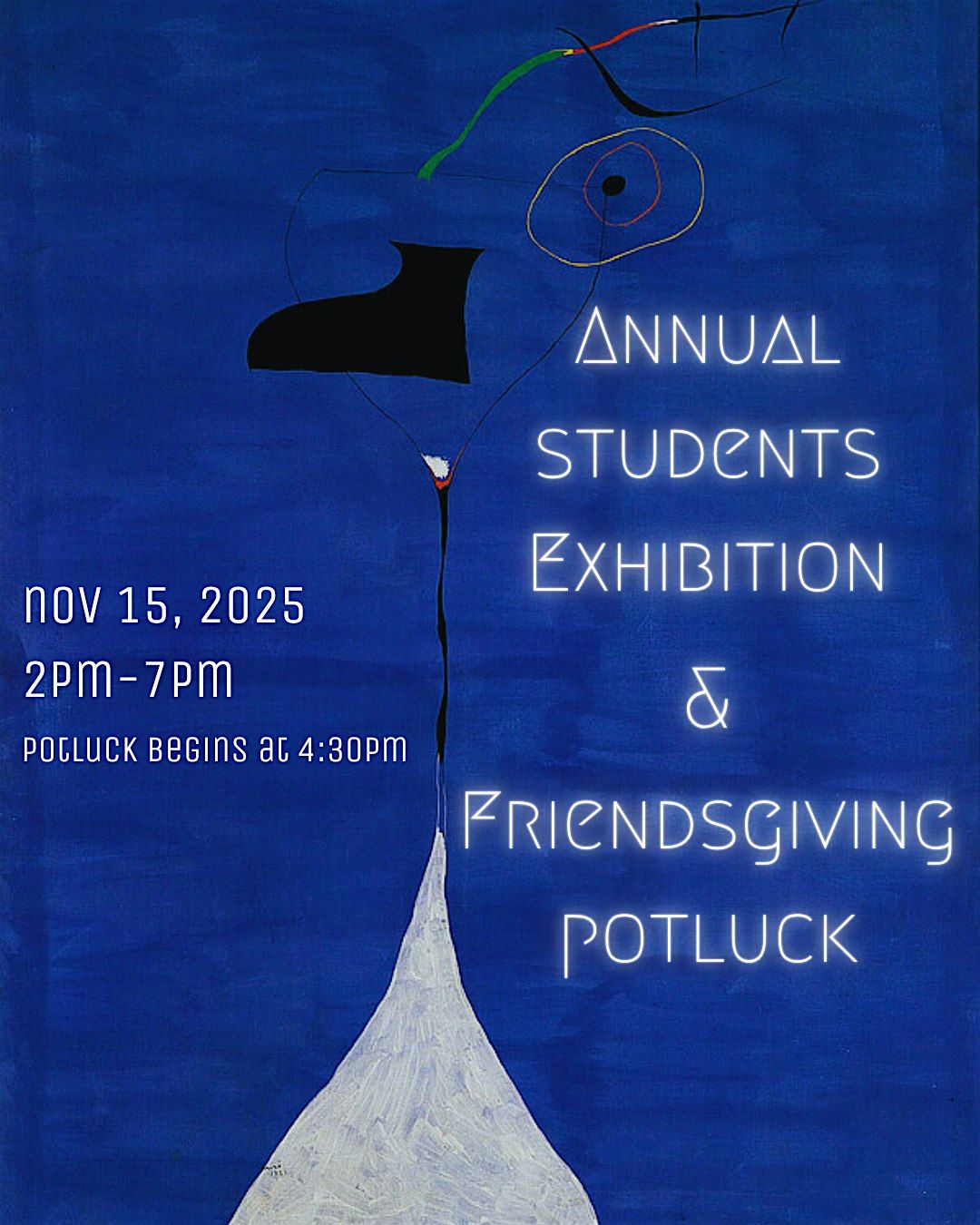 Annual Pop-up Exhibition & Friendsgiving Potluck!