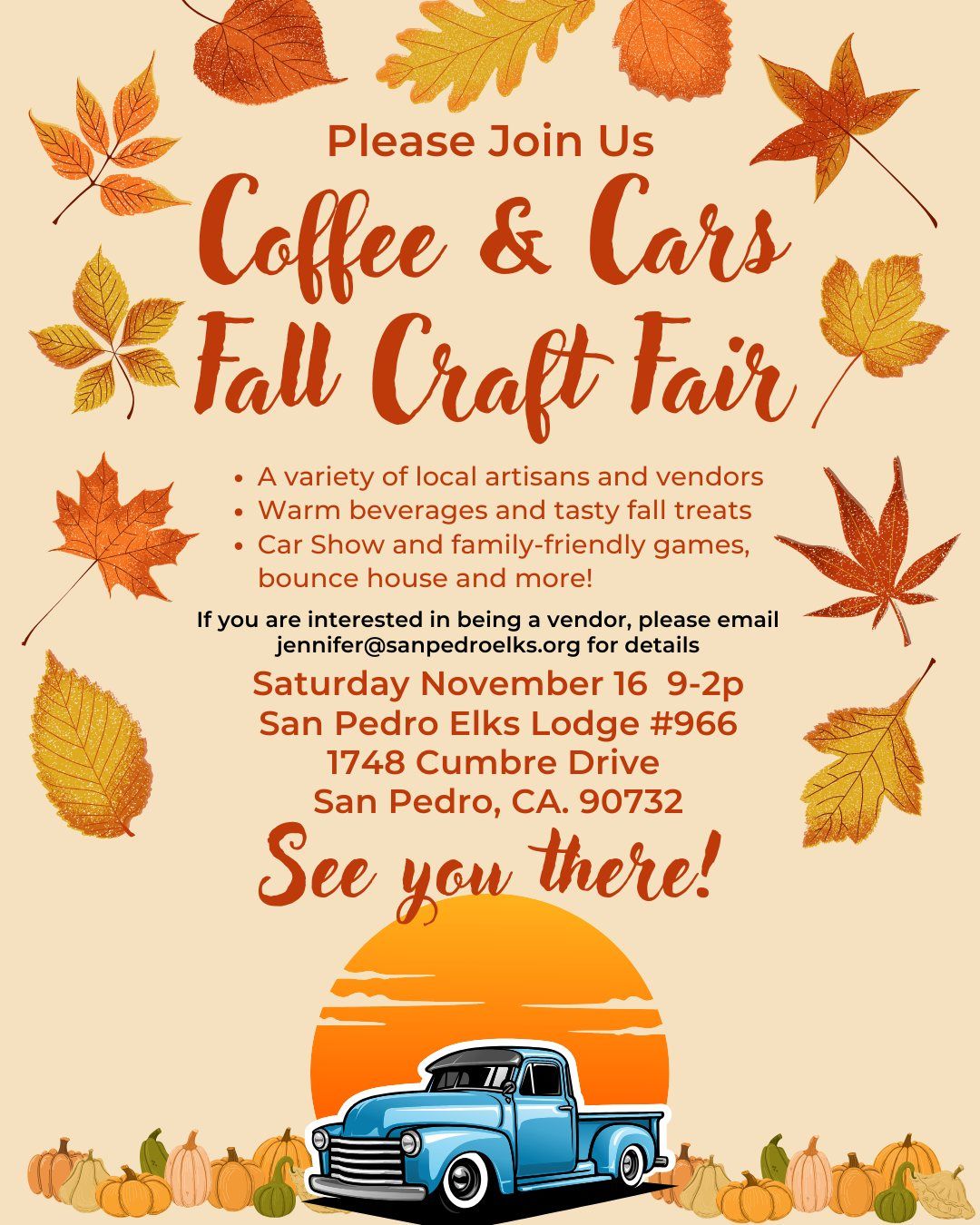 Coffee & Cars and Fall Craft Fair