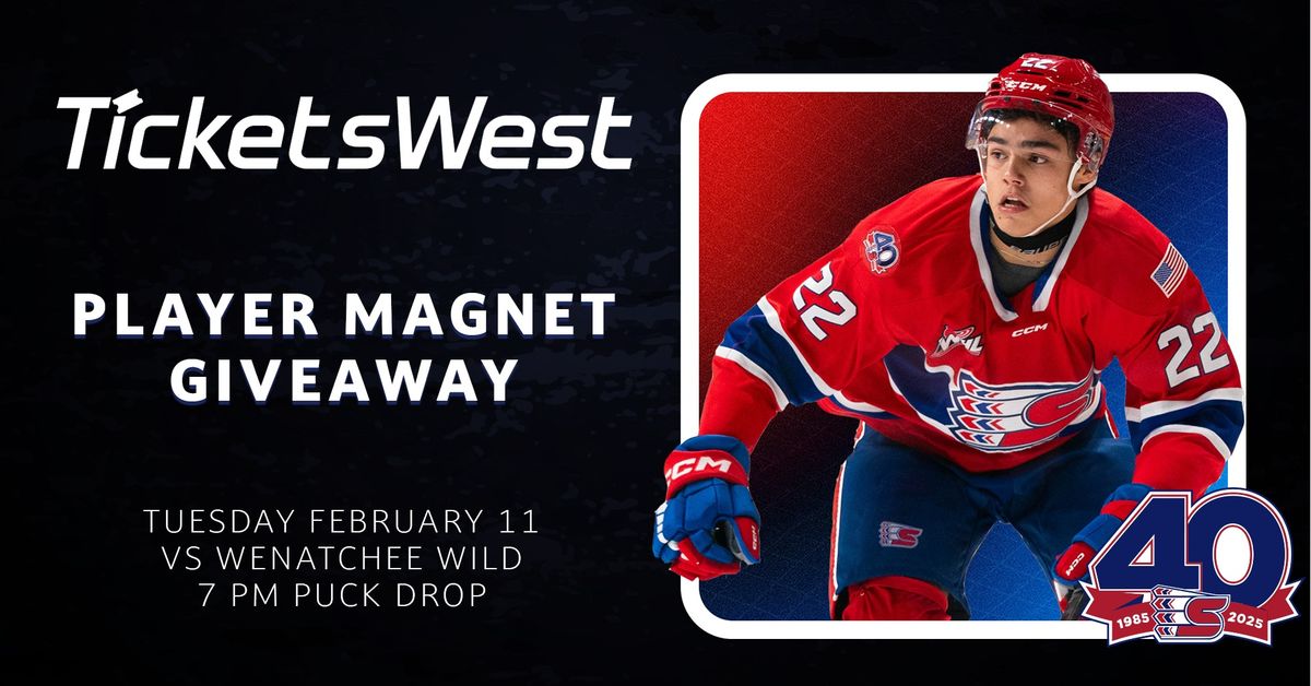 TicketsWest Player Magnet Giveaway