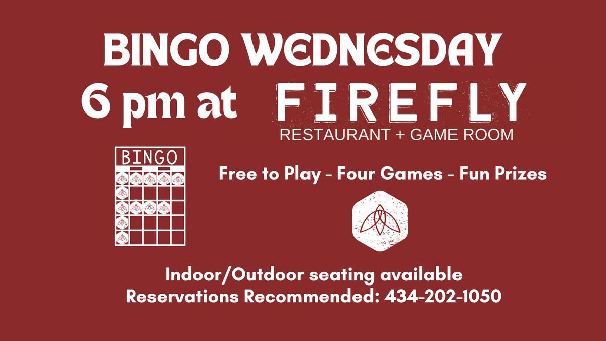 BINGO! Wednesdays at FIREFLY