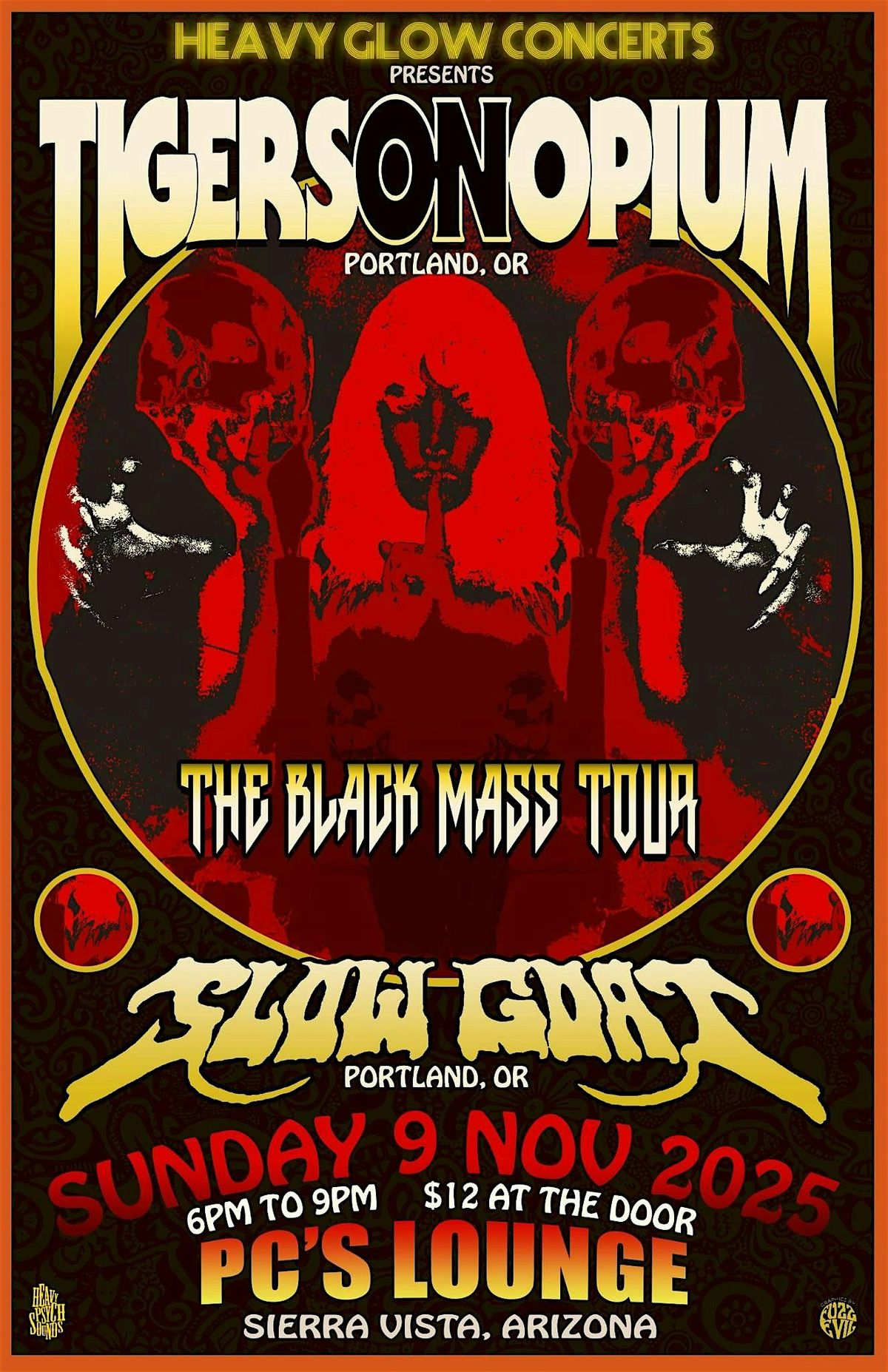 HGC Presents Tigers on Opium, Slowgoat, Gack