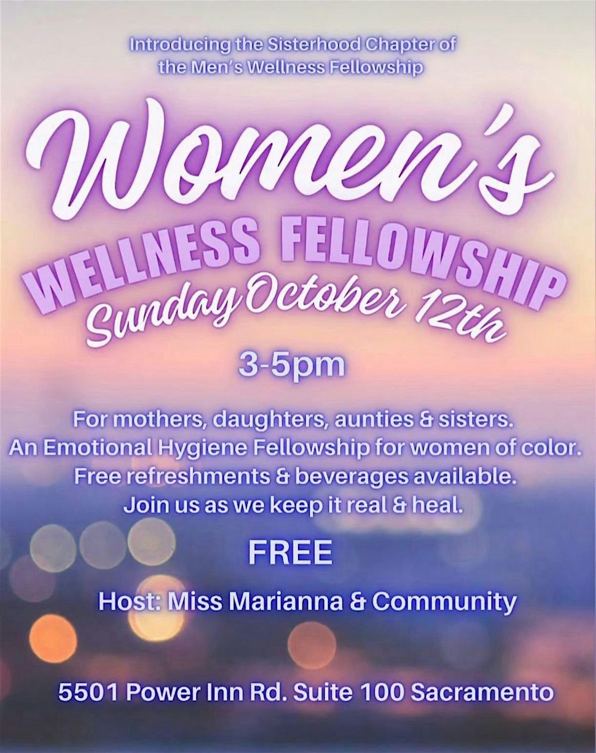 Women's Wellness Fellowship: Mental Wellness Group For Women Of Color