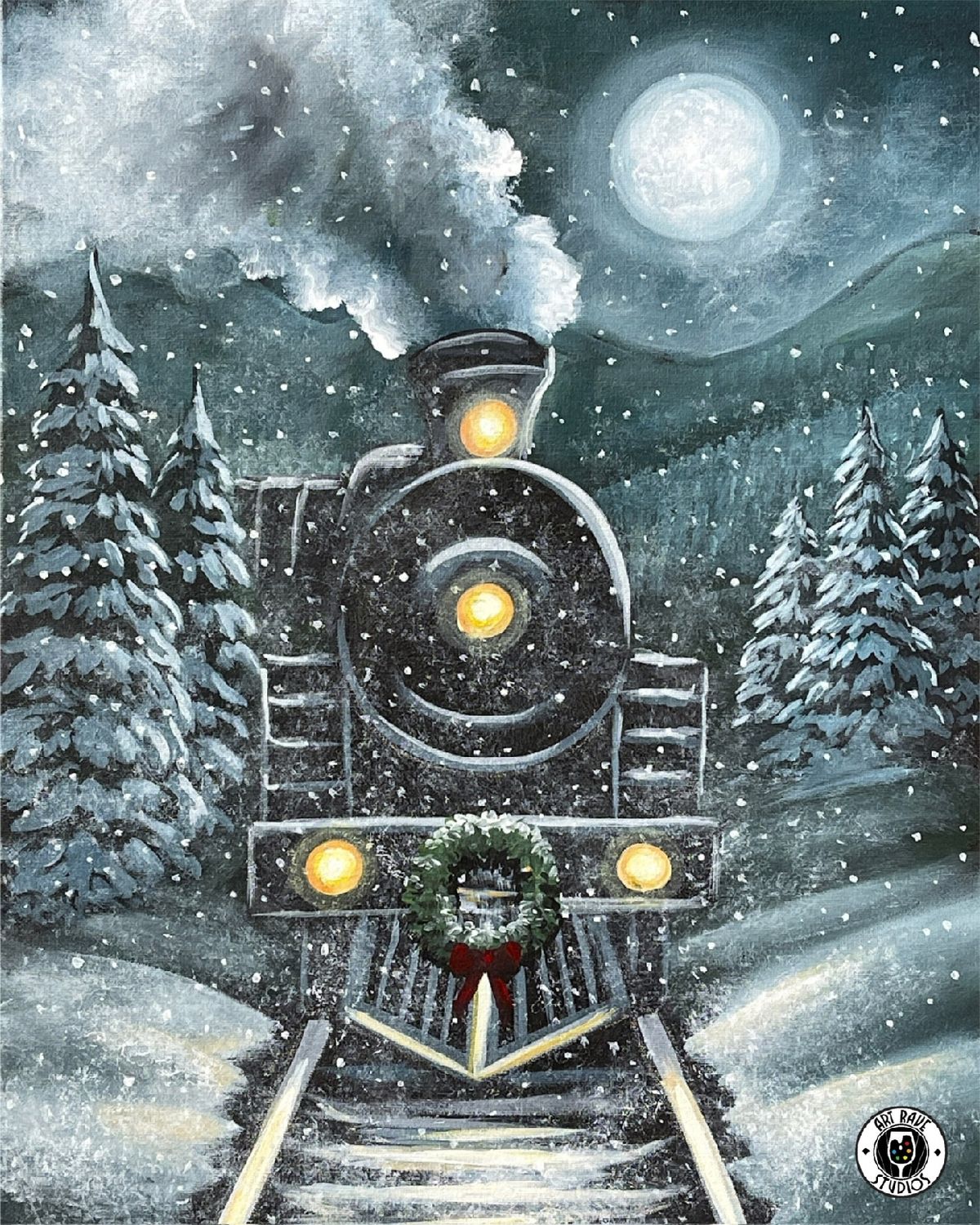 Holiday Express Canvas Paint and Sip