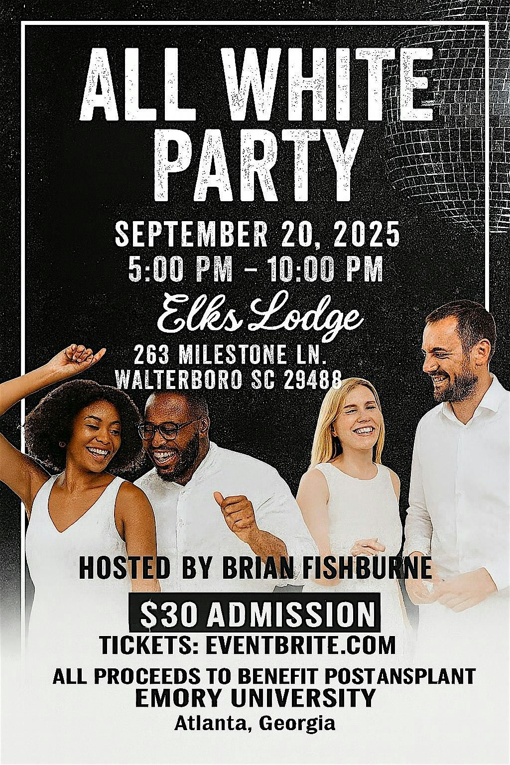 All White Party Hosted By Brian Fishburne