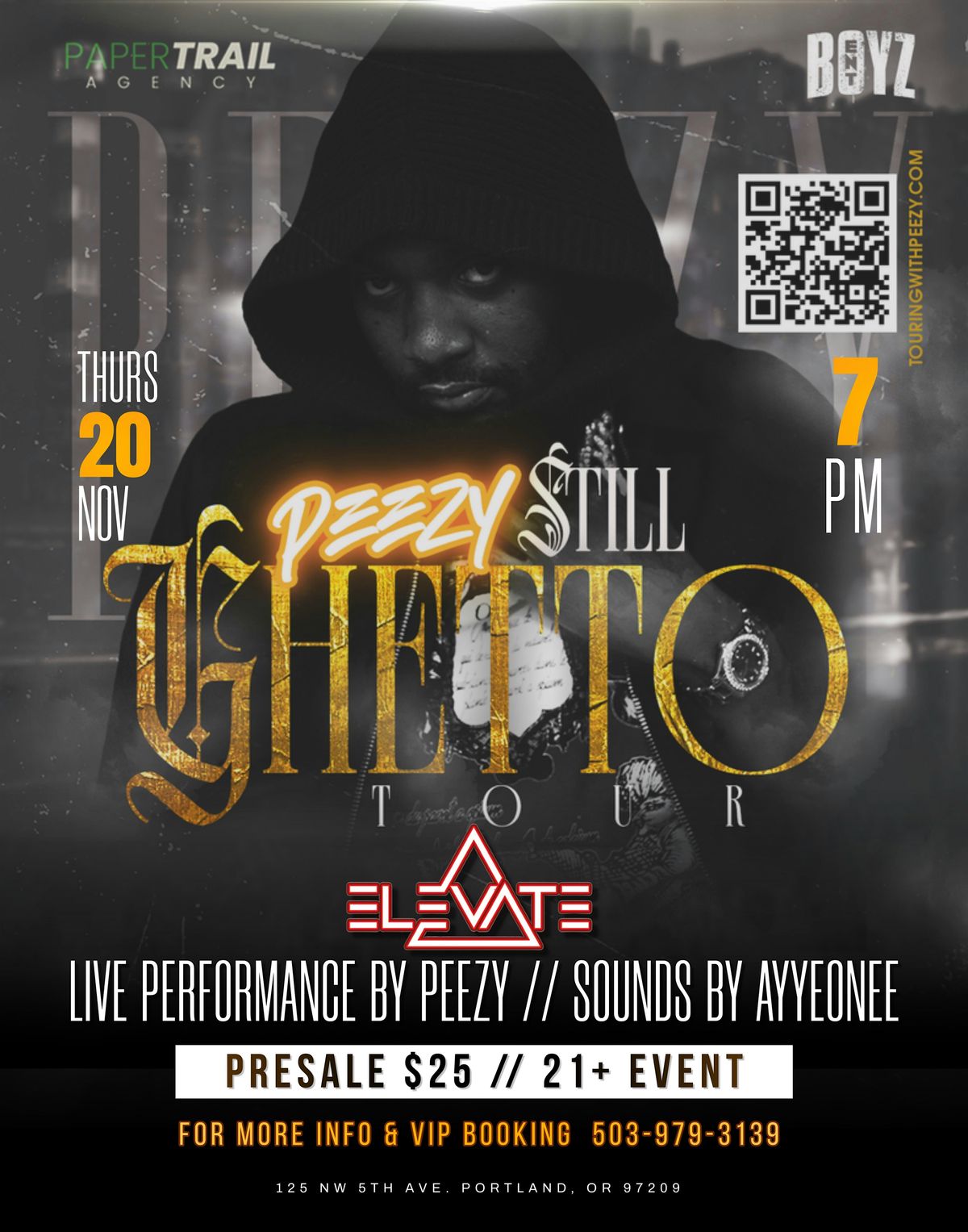 B.O.B & WtfPortland Present Peezy Still Ghetto Concert Tour At Elevate