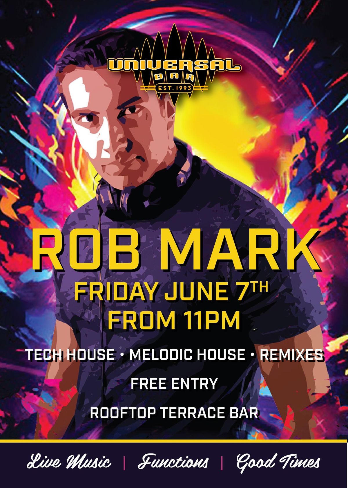 DJ Rob Mark in the Rooftop Terrace Bar