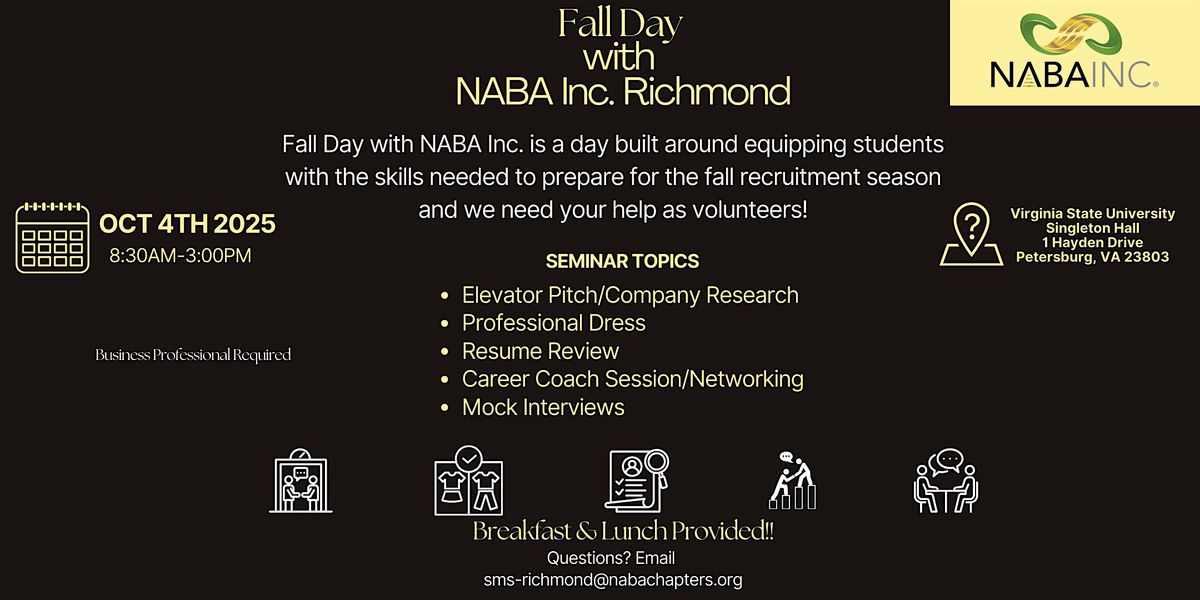 NABA Inc. Richmond Fall Day 2025 - Professional Sign Up