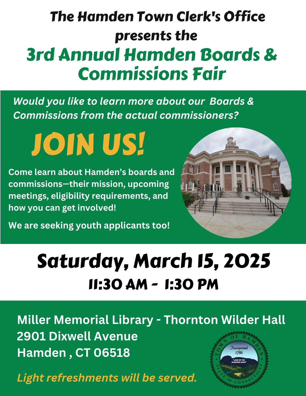 3rd Annual Hamden Boards & Commissions Fair