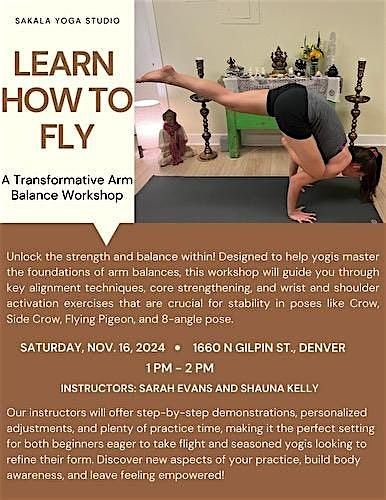 Lear How to Fly: A Transformative Arm Balance Workshop