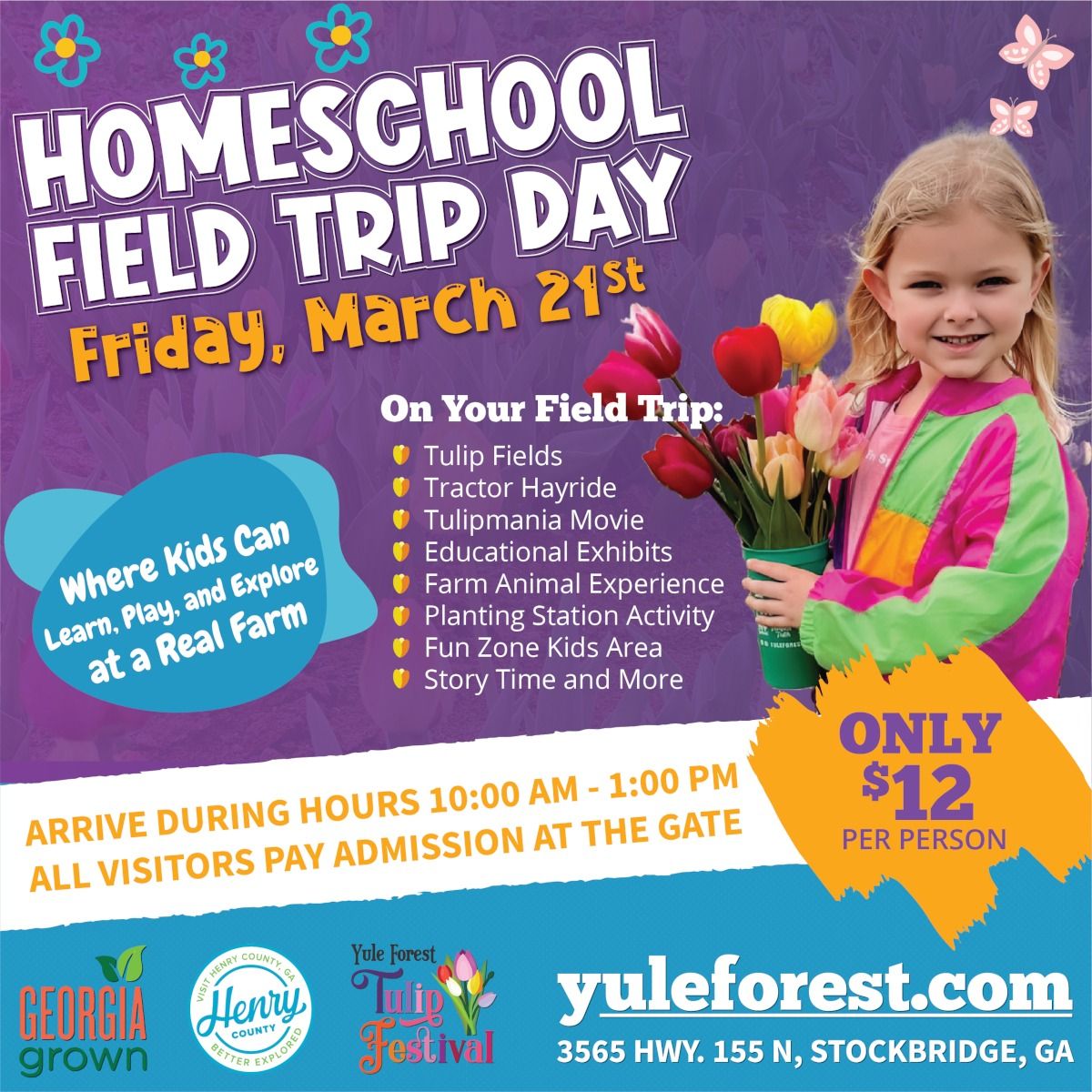 Spring Homeschool Field Trip Day at Yule Forest 