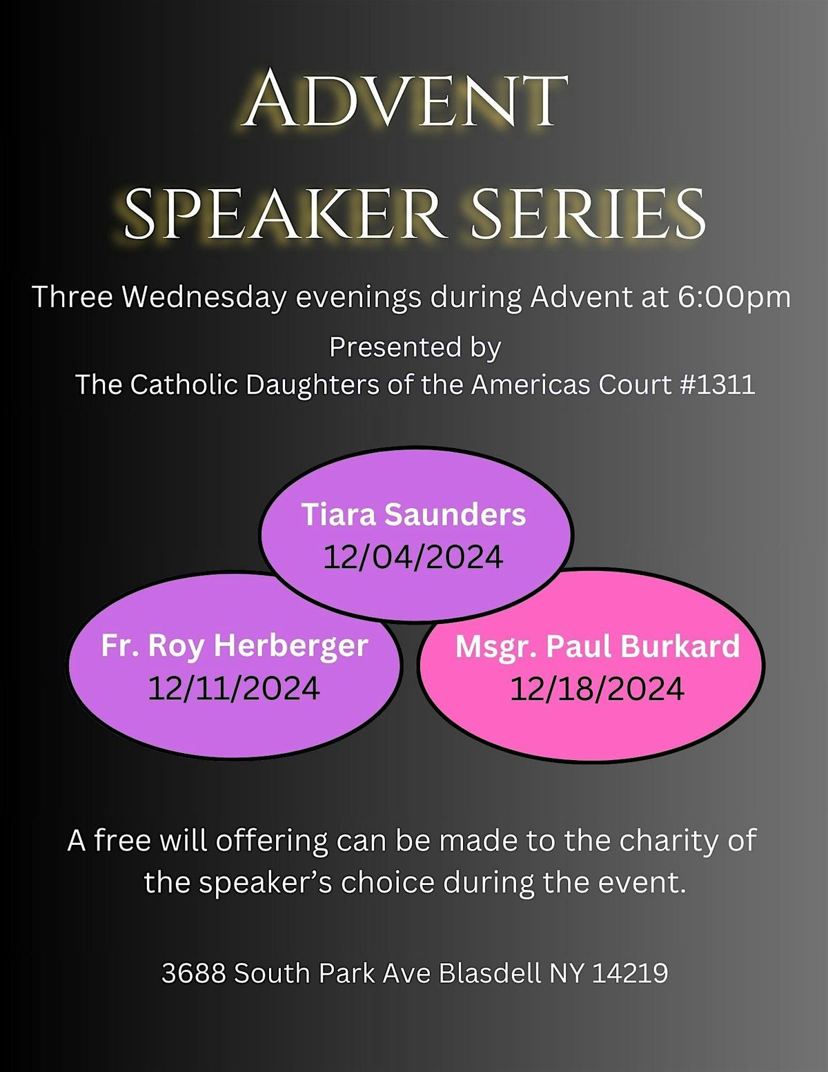 Advent Speaker Series 2024