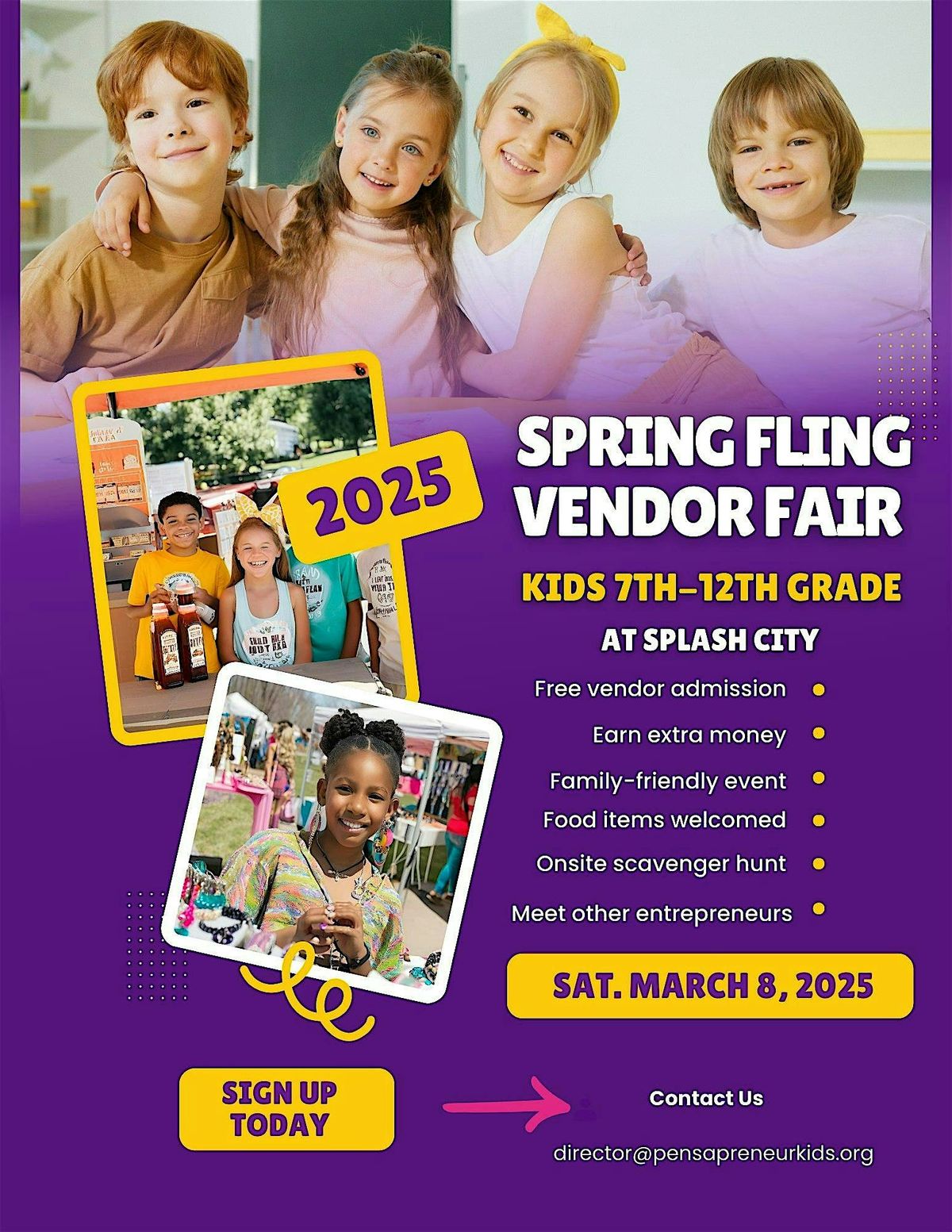 Pensapreneur Kids Spring Fling Pop-Up at Splash City