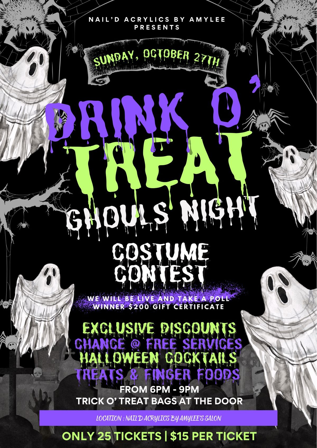 Drink O\u2019 Treat \u201cGhouls Night\u201d