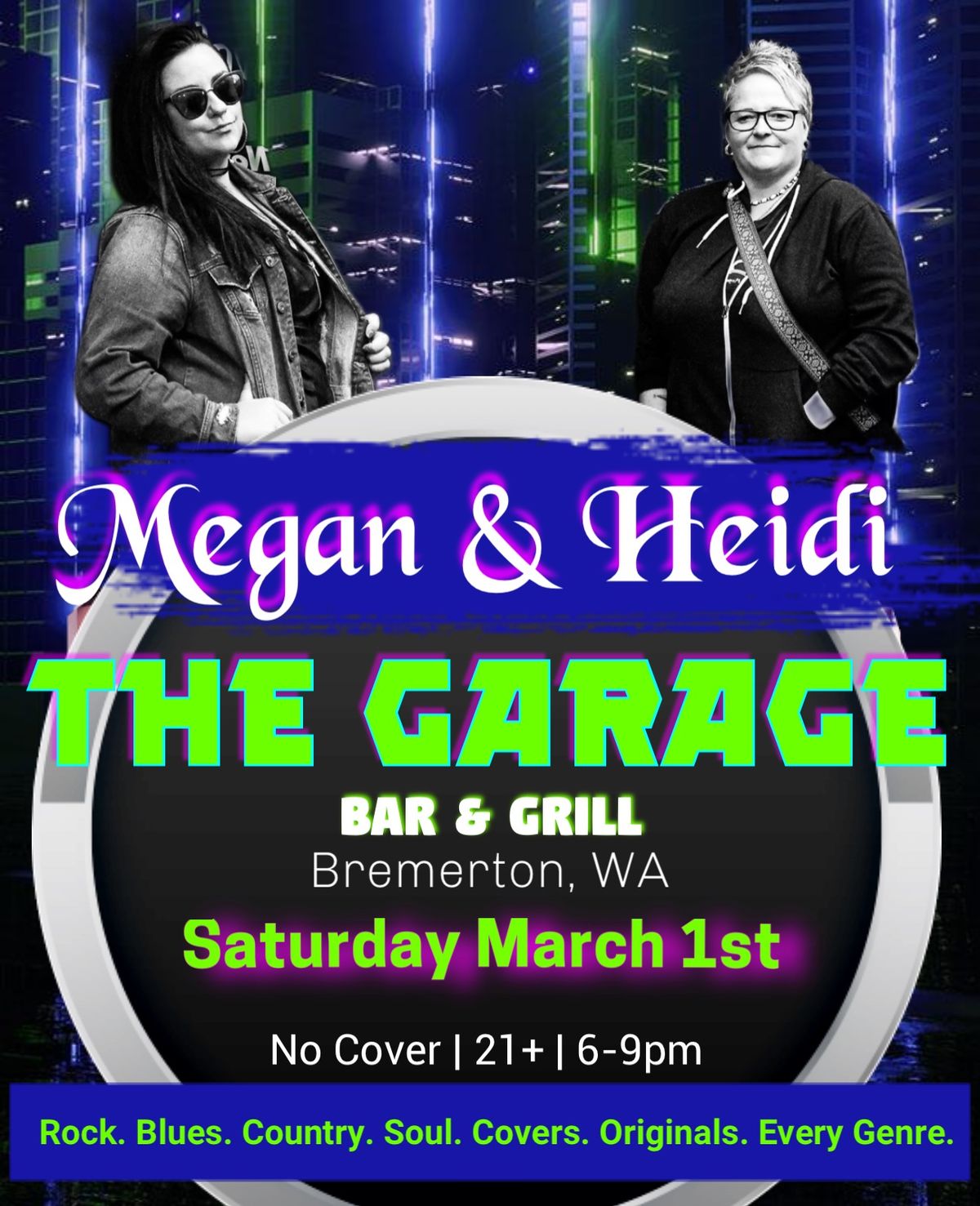 Megan & Heidi LIVE @ The Garage Bar & Grill- Bremerton, WA