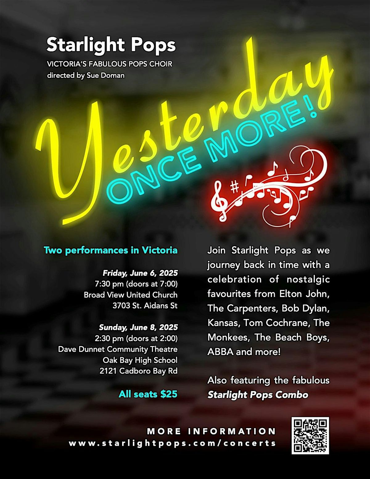 Starlight Pops presents "YESTERDAY ONCE MORE!"