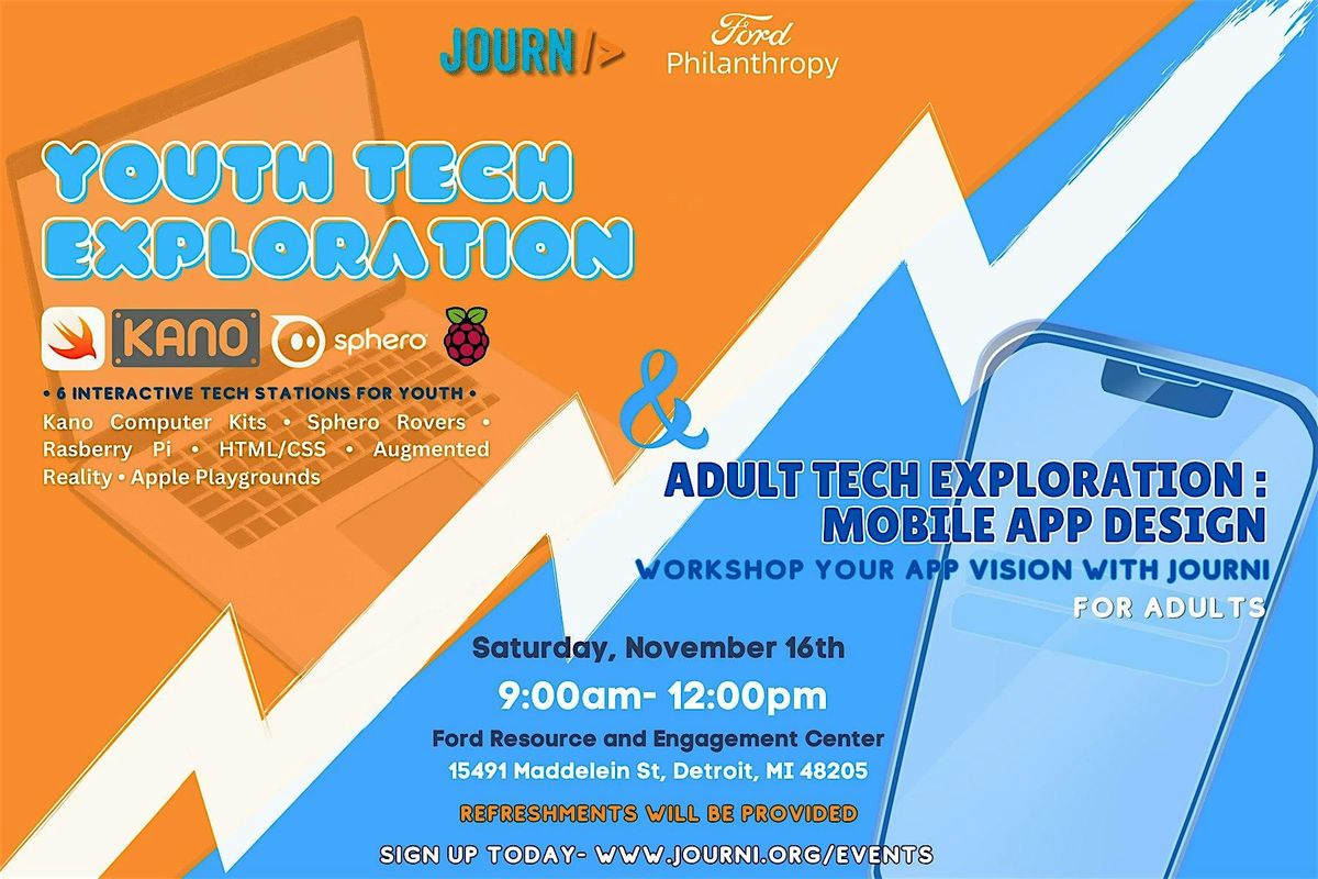 Technology Exploration Youth and Adults! November 16th