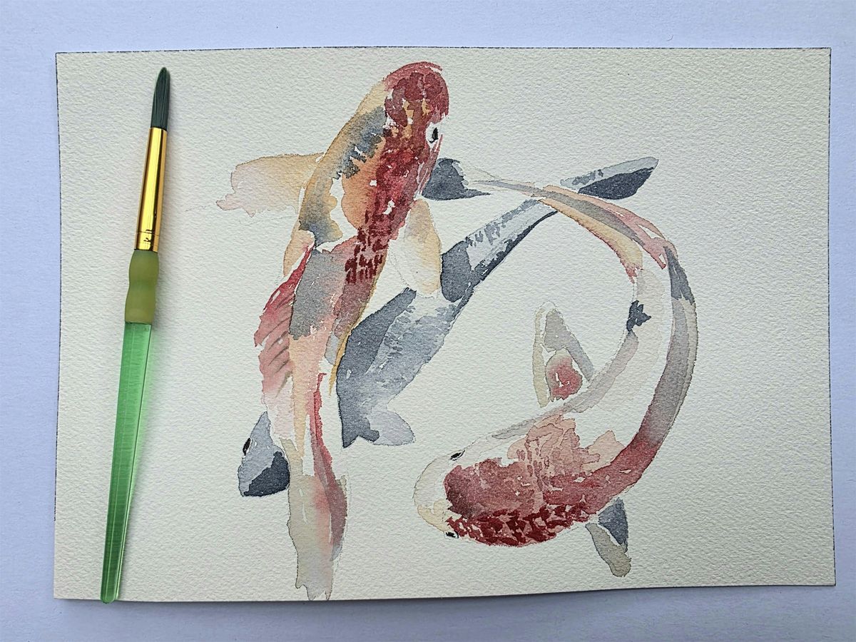Watercolors for Beginners: Koi