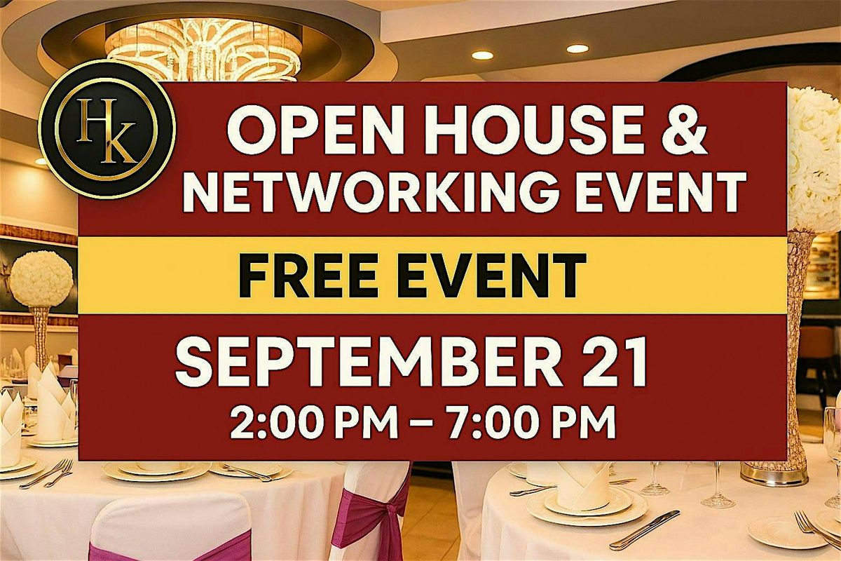 Open House & Small Business Networking at HK Banquets