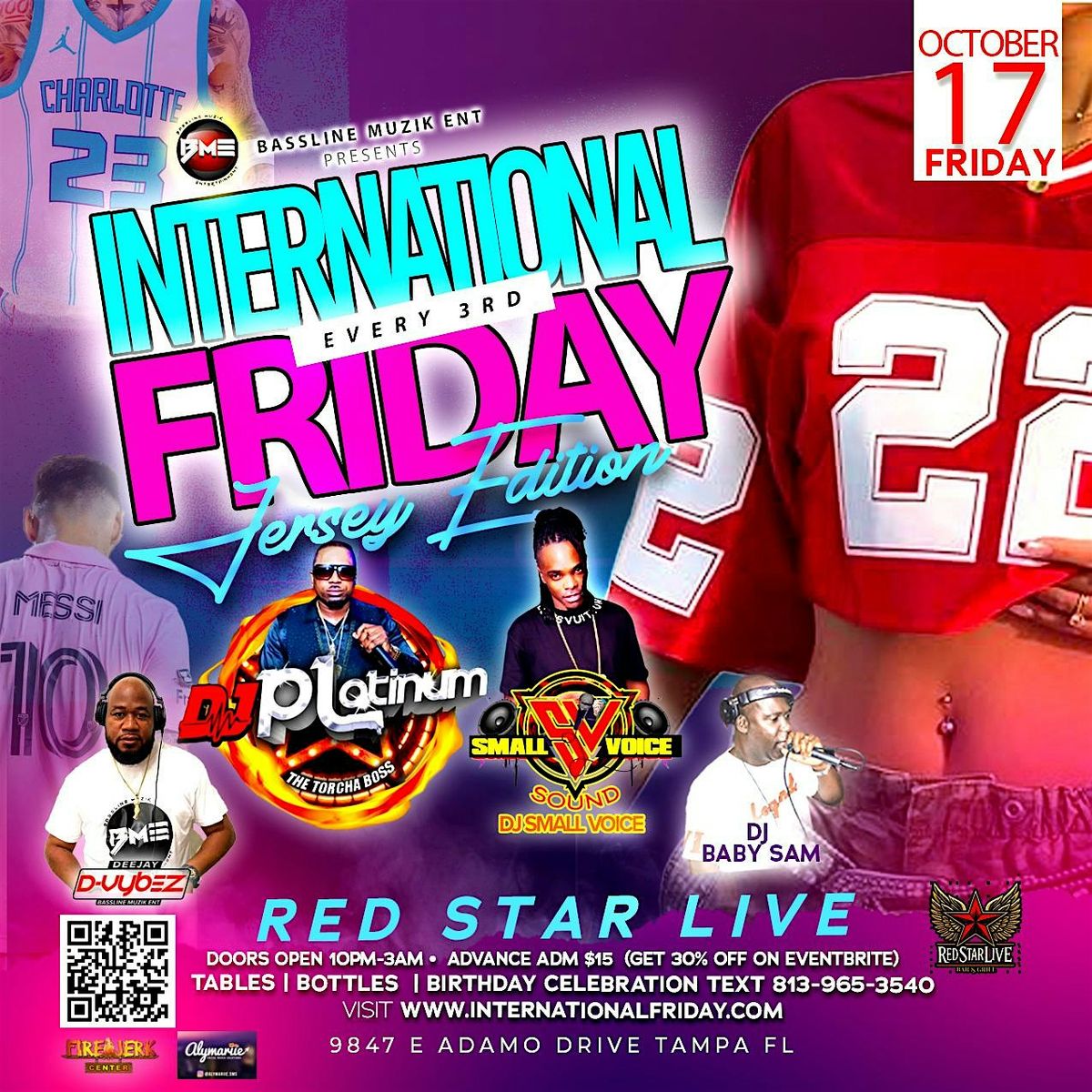 INTERNATIONAL FRIDAY  TAMPA "JERSEY EDITION"