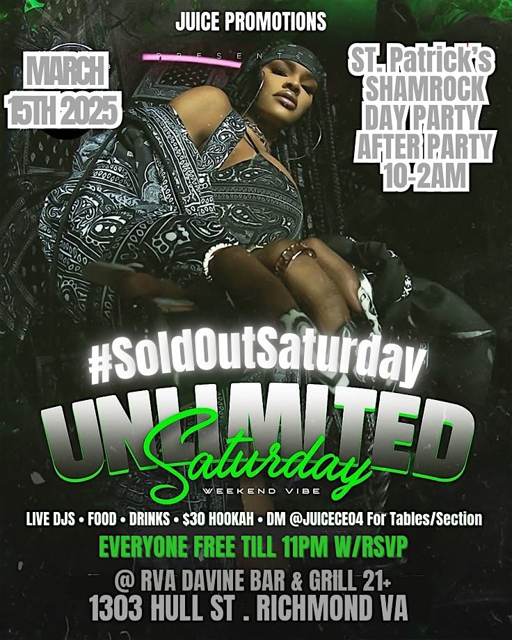 Sold Out Saturday Unlimited After Party Shamrock After Party At DAVINE BAR