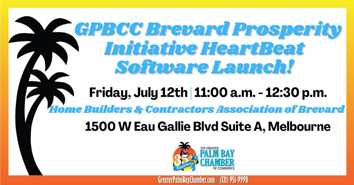 GPBCC Brevard Prosperity Initiative HeartBeat Software Launch!