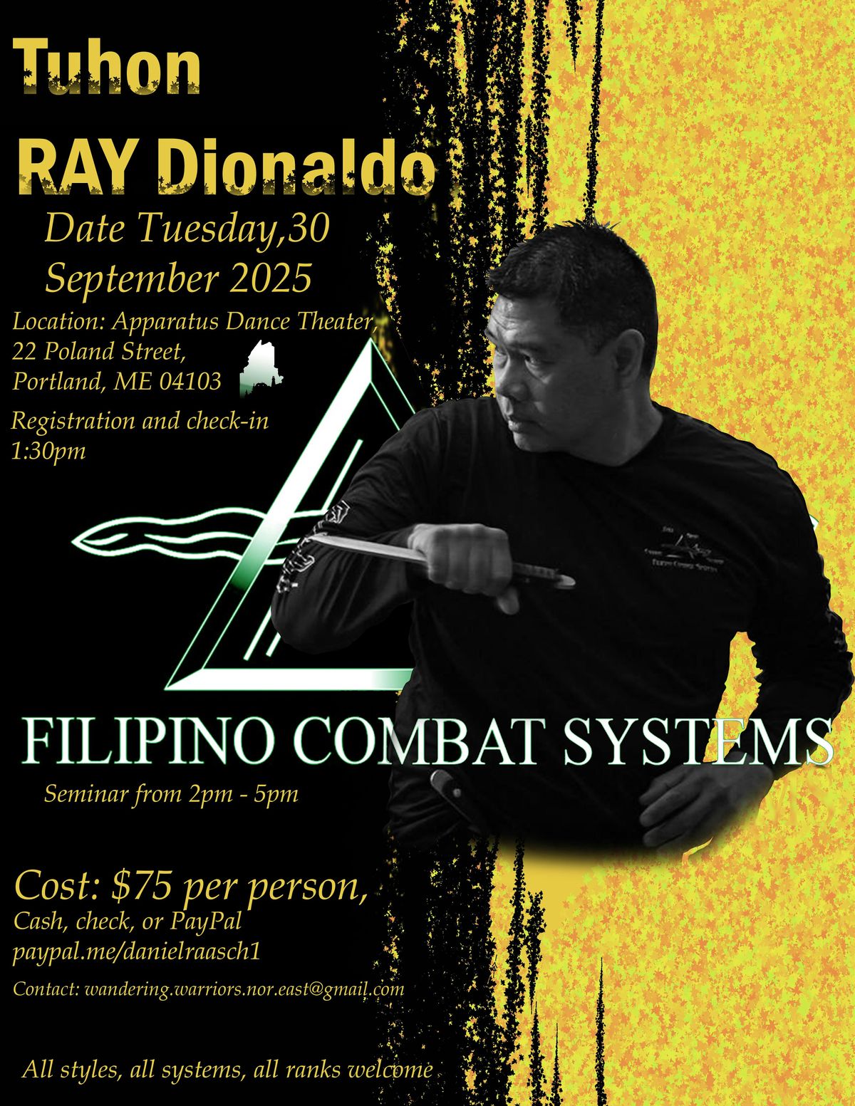 Filipino Combat Systems Seminar with Tuhon Ray Dionaldo