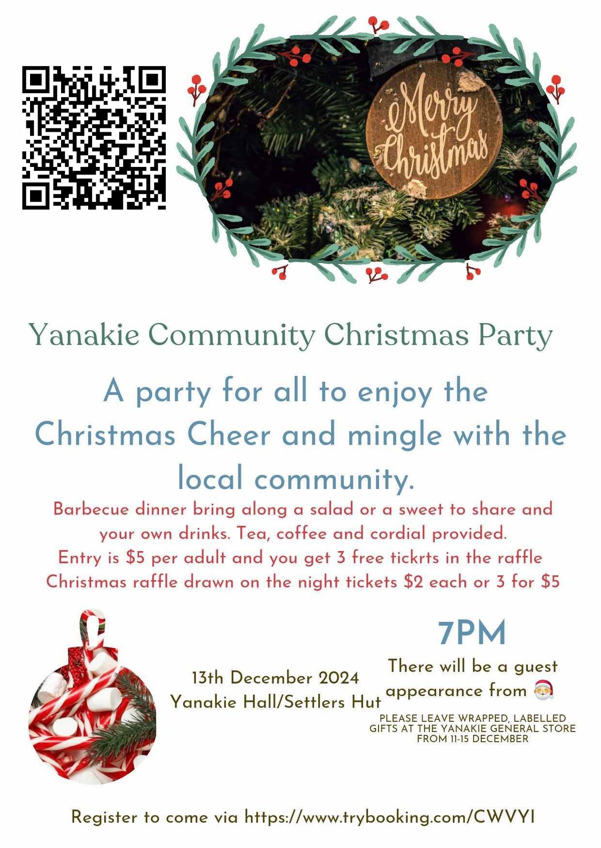 Yanakie's Community Christmas Party! https:\/\/www.trybooking.com\/CWVYI