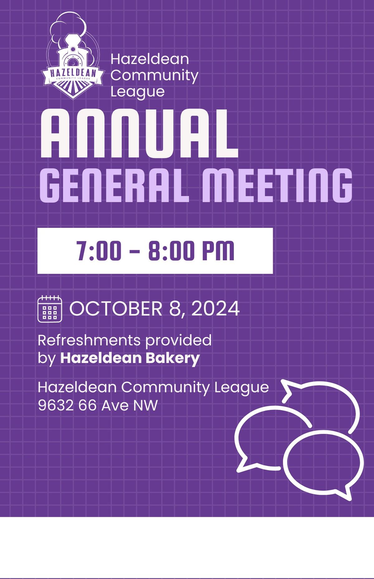 Hazeldean Community League's Annual General Meeting (AGM)