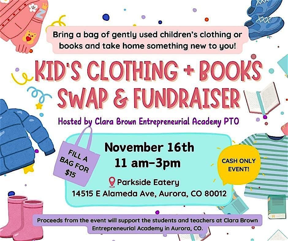 Kid's Clothing + Book Swap & Fundraiser